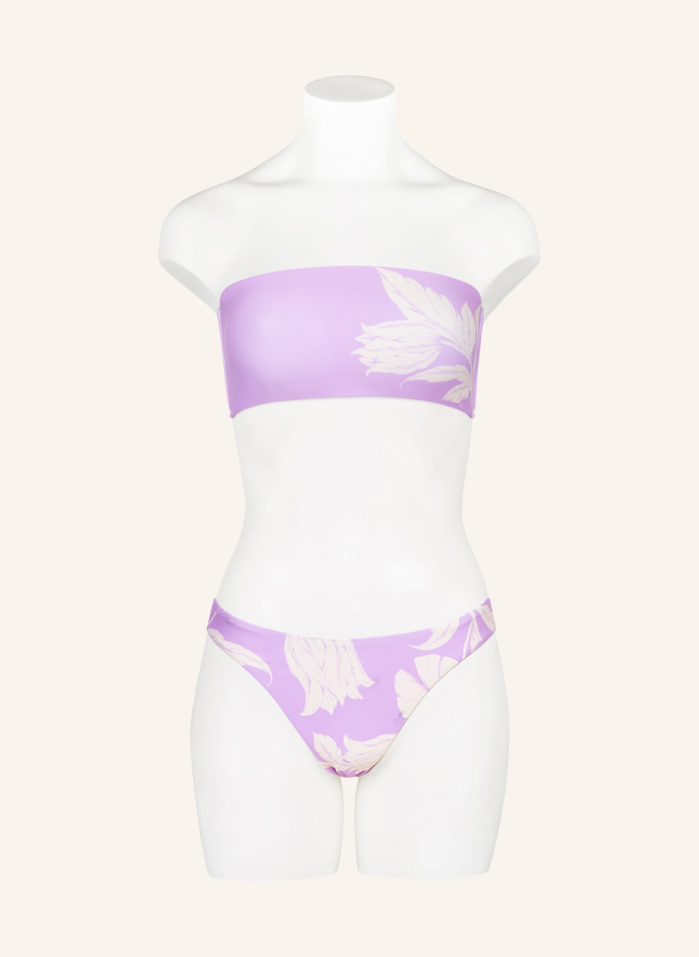 SEAFOLLY Bandeau bikini top FLEUR DE BLOOM , Color: LIGHT PURPLE/ ECRU (Image 2)