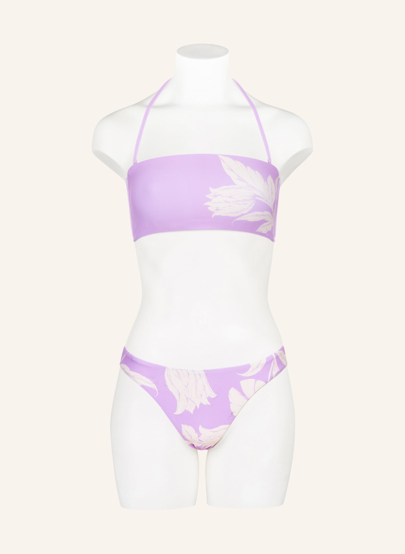 SEAFOLLY Bandeau bikini top FLEUR DE BLOOM , Color: LIGHT PURPLE/ ECRU (Image 4)