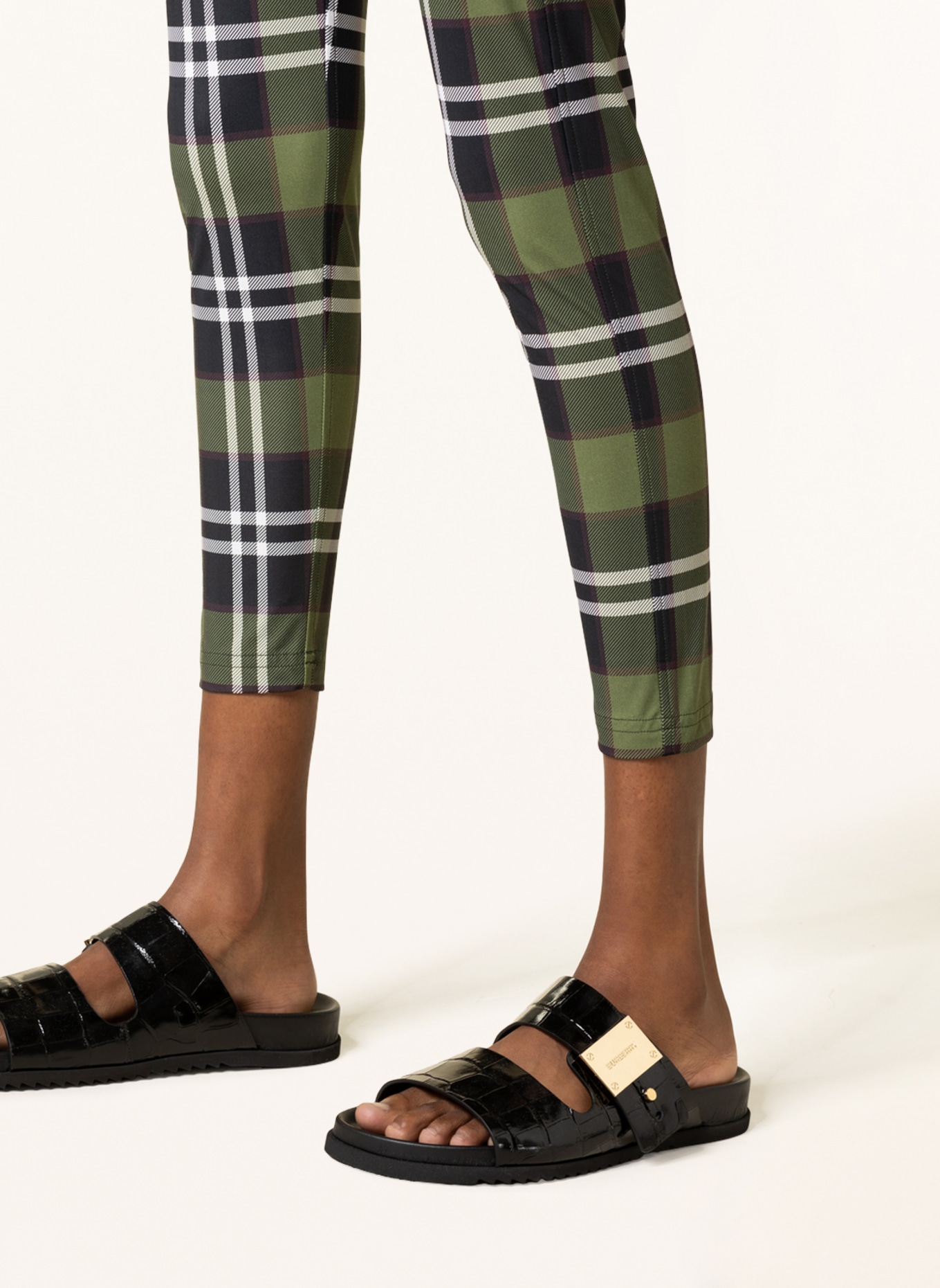 BURBERRY Leggings TULLY , Color: OLIVE/ BLACK/ WHITE (Image 5)