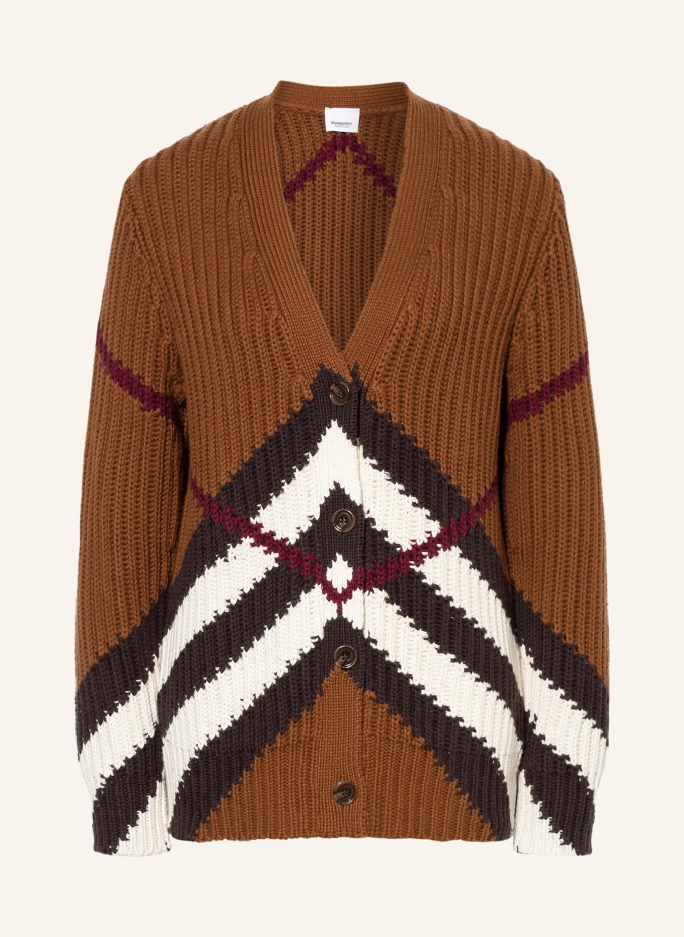BURBERRY Cardigan KARINE with cashmere, Color: BROWN (Image 1)
