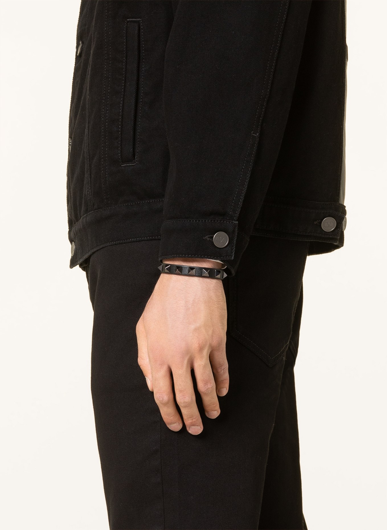 VALENTINO GARAVANI Bracelet ROCKSTUD, Color: BLACK (Image 3)