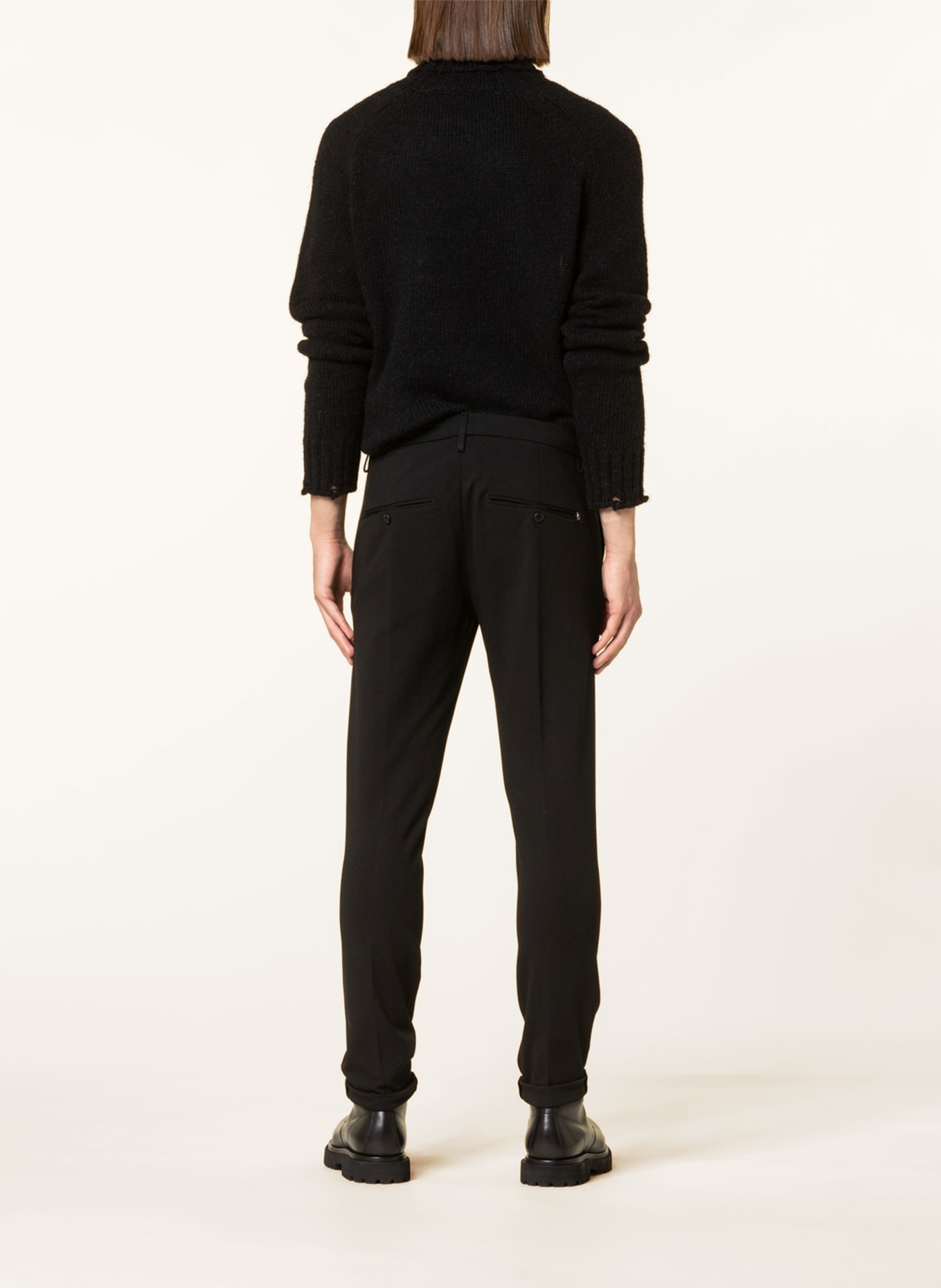 Dondup Jersey trousers GAUBERT slim fit, Color: BLACK (Image 3)
