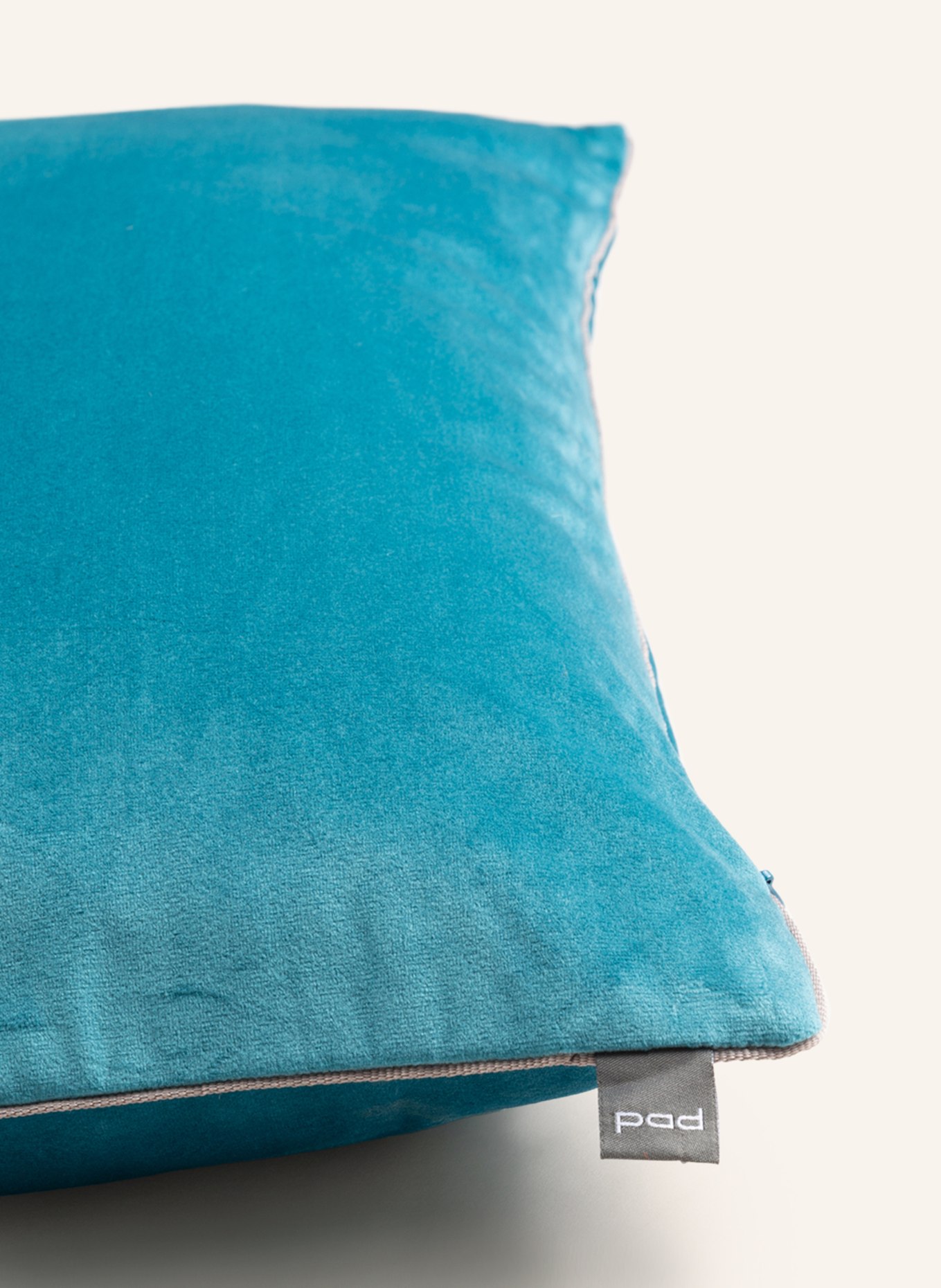 PAD Fluweel sierkussenhoes ELEGANCE: TURQUOISE