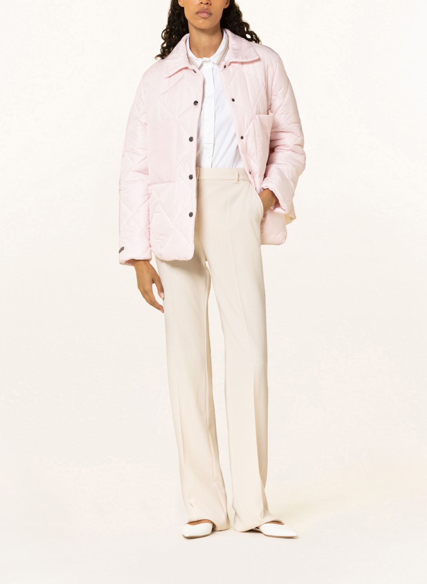 PESERICO Quilted jacket, Color: LIGHT PINK (Image 2)
