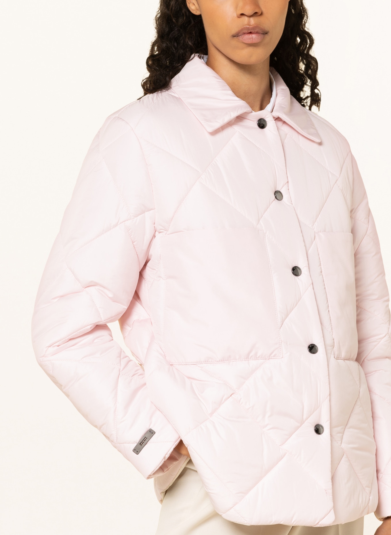 PESERICO Quilted jacket, Color: LIGHT PINK (Image 4)