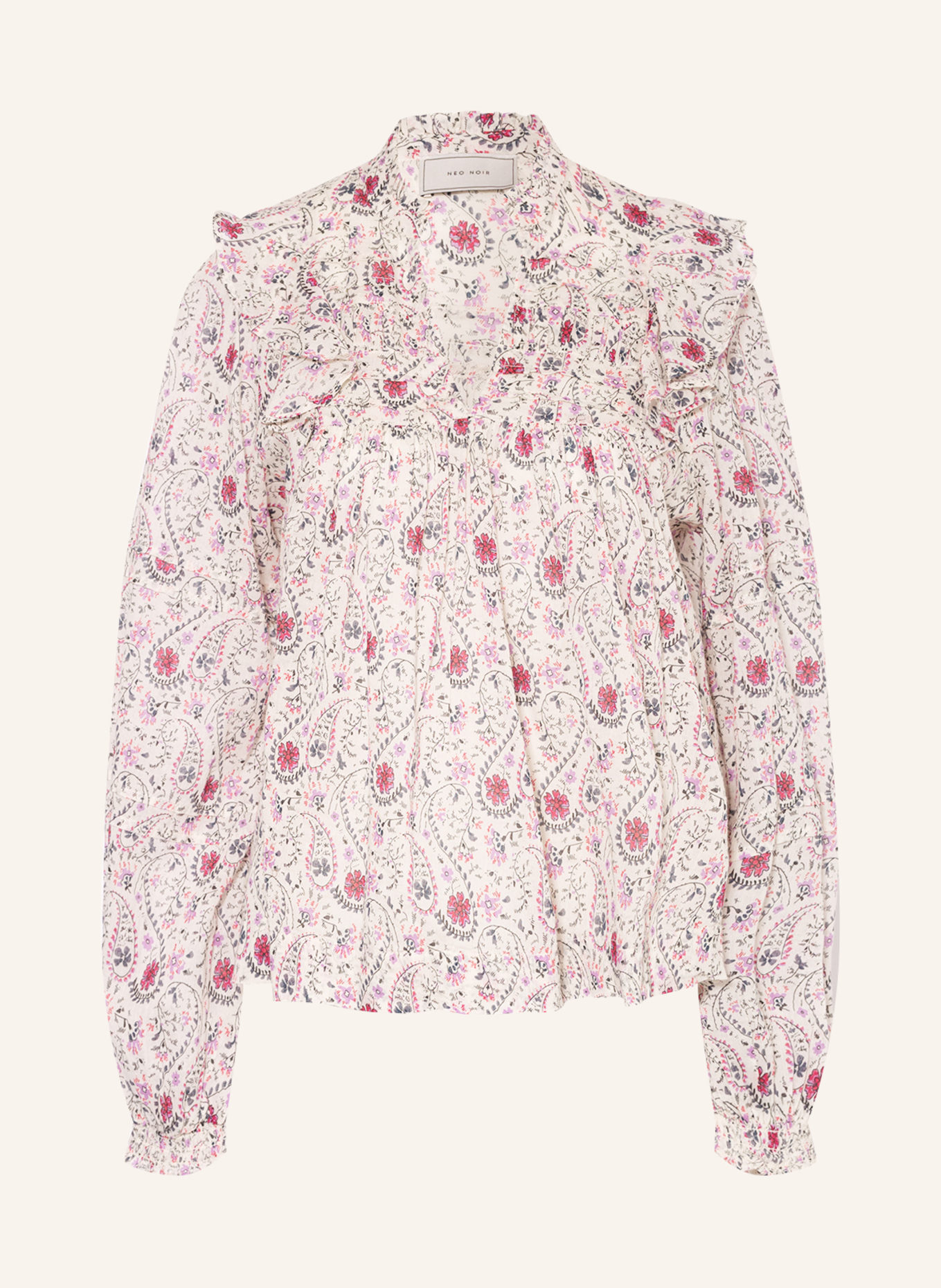 NEO NOIR Shirt blouse HAMA in cream/ pink/ dark gray | Breuninger