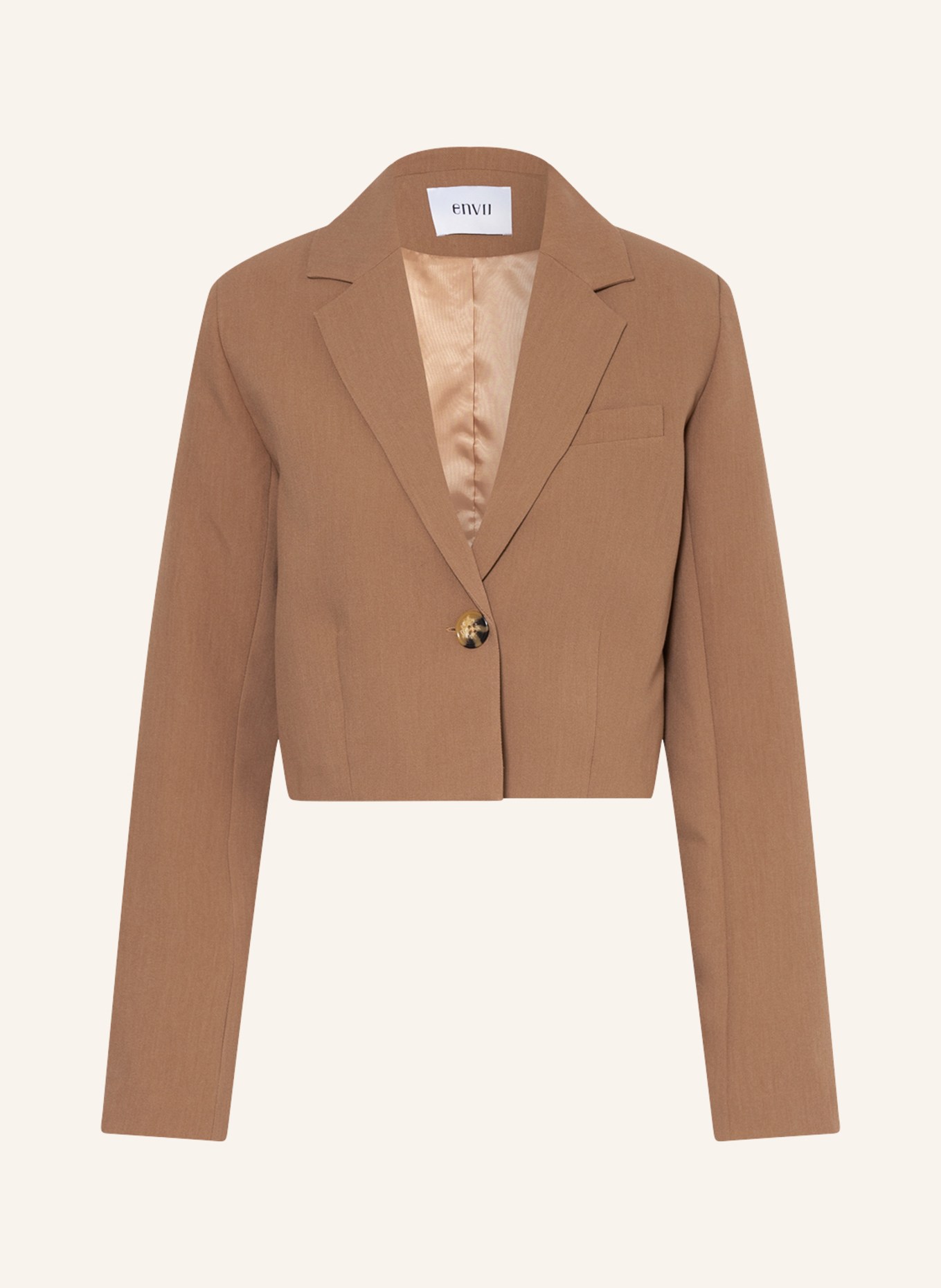 ENVII Cropped blazer ENSTEFANE, Color: LIGHT BROWN (Image 1)
