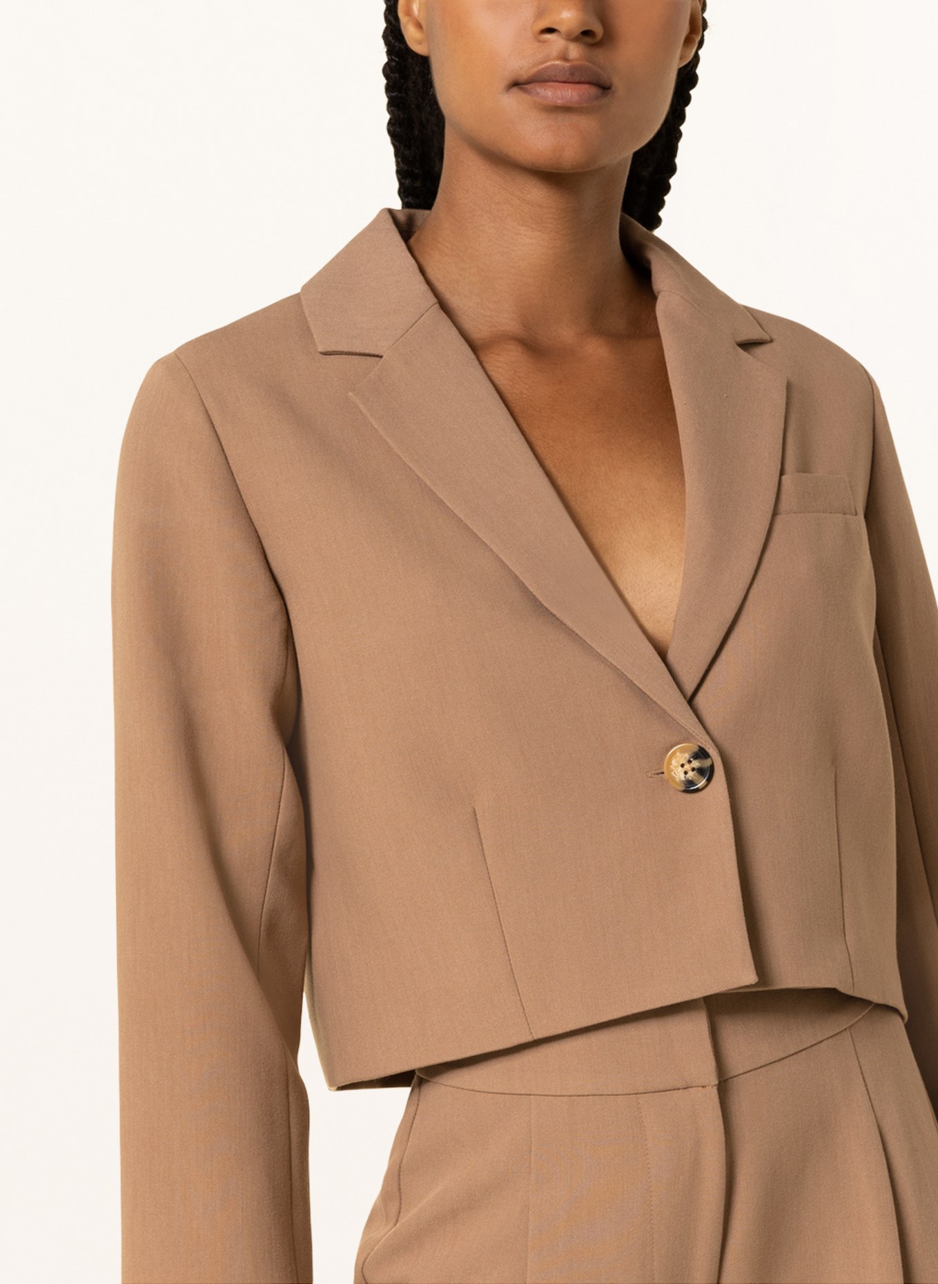 ENVII Cropped blazer ENSTEFANE, Color: LIGHT BROWN (Image 4)