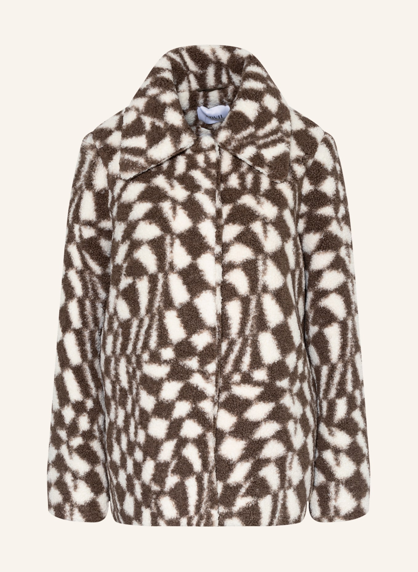 ENVII Faux fur jacket ENFAIR, Color: BROWN/ WHITE (Image 1)