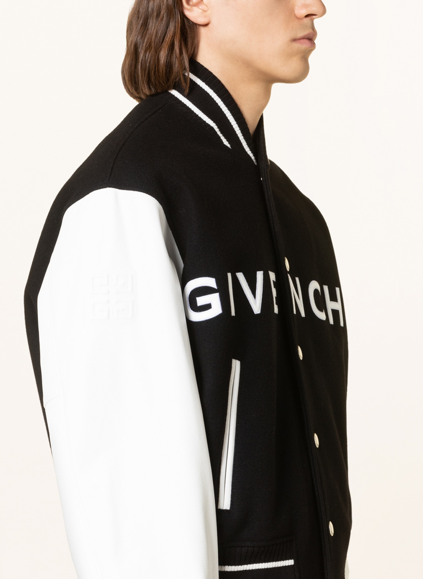 GIVENCHY Bomber jacket, Color: BLACK/ WHITE (Image 4)
