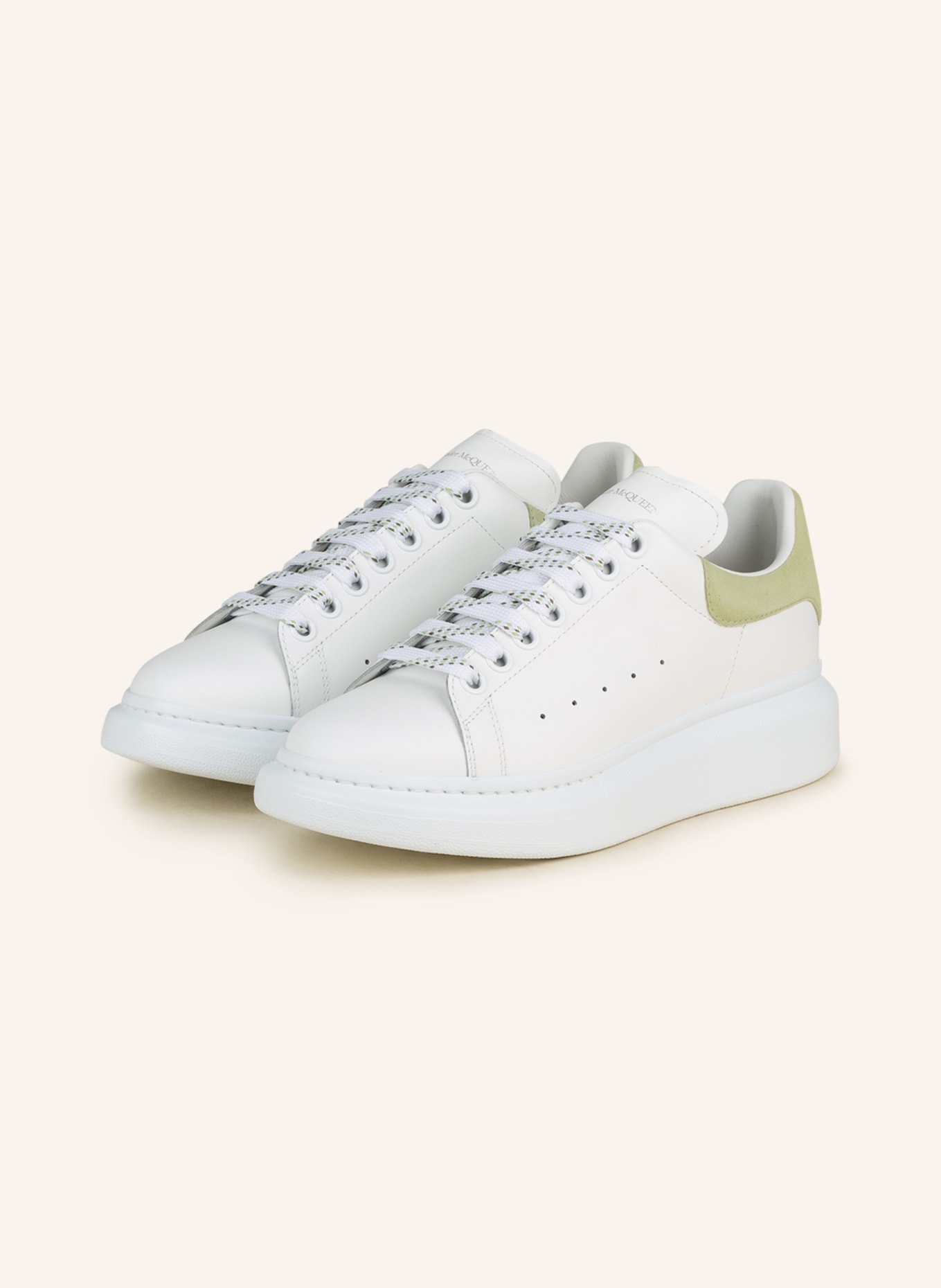 Alexander McQUEEN Sneakers, Color: WHITE/ OLIVE (Image 1)