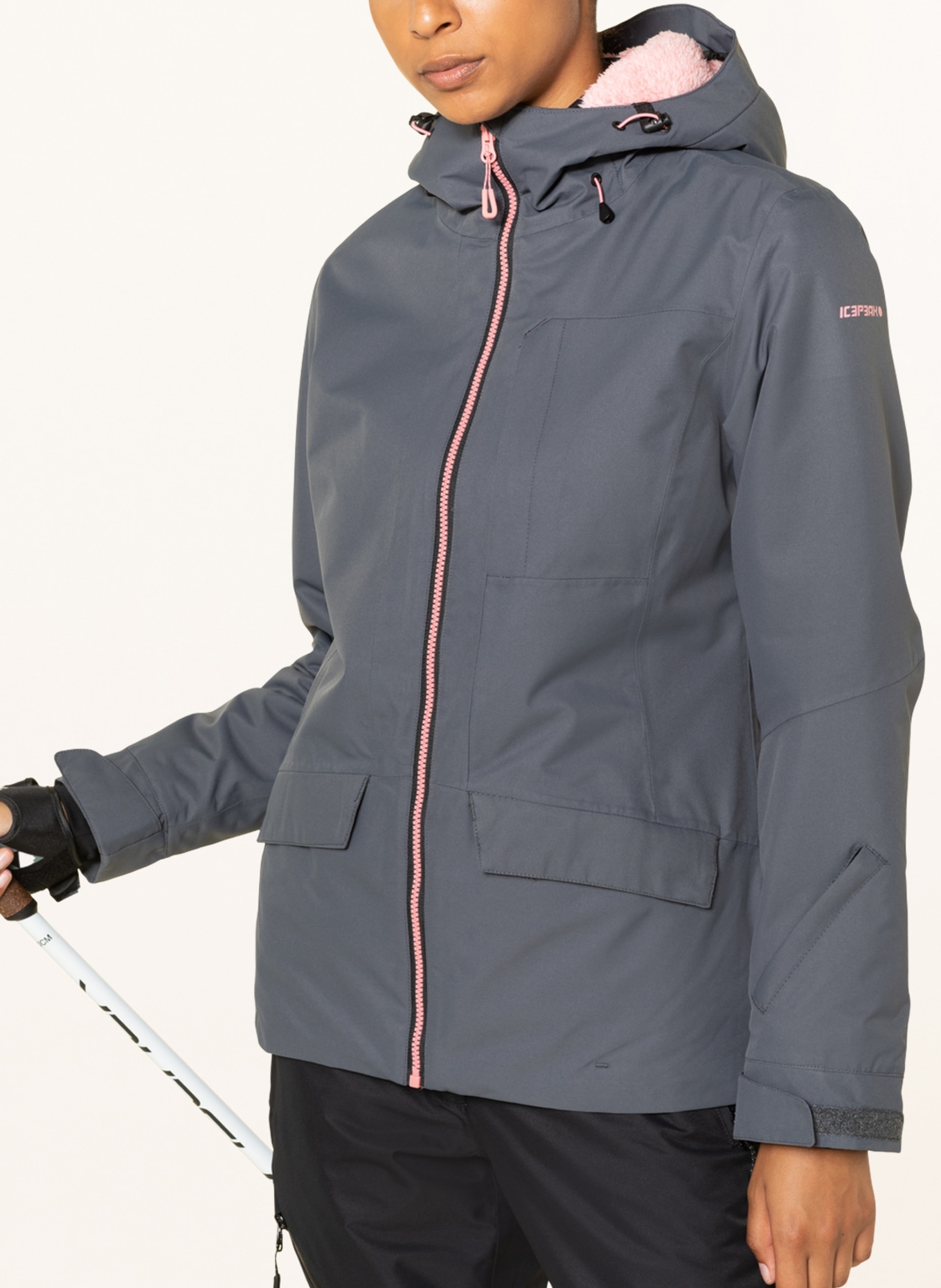 ICEPEAK Ski jacket CATHAY, Color: GRAY (Image 5)