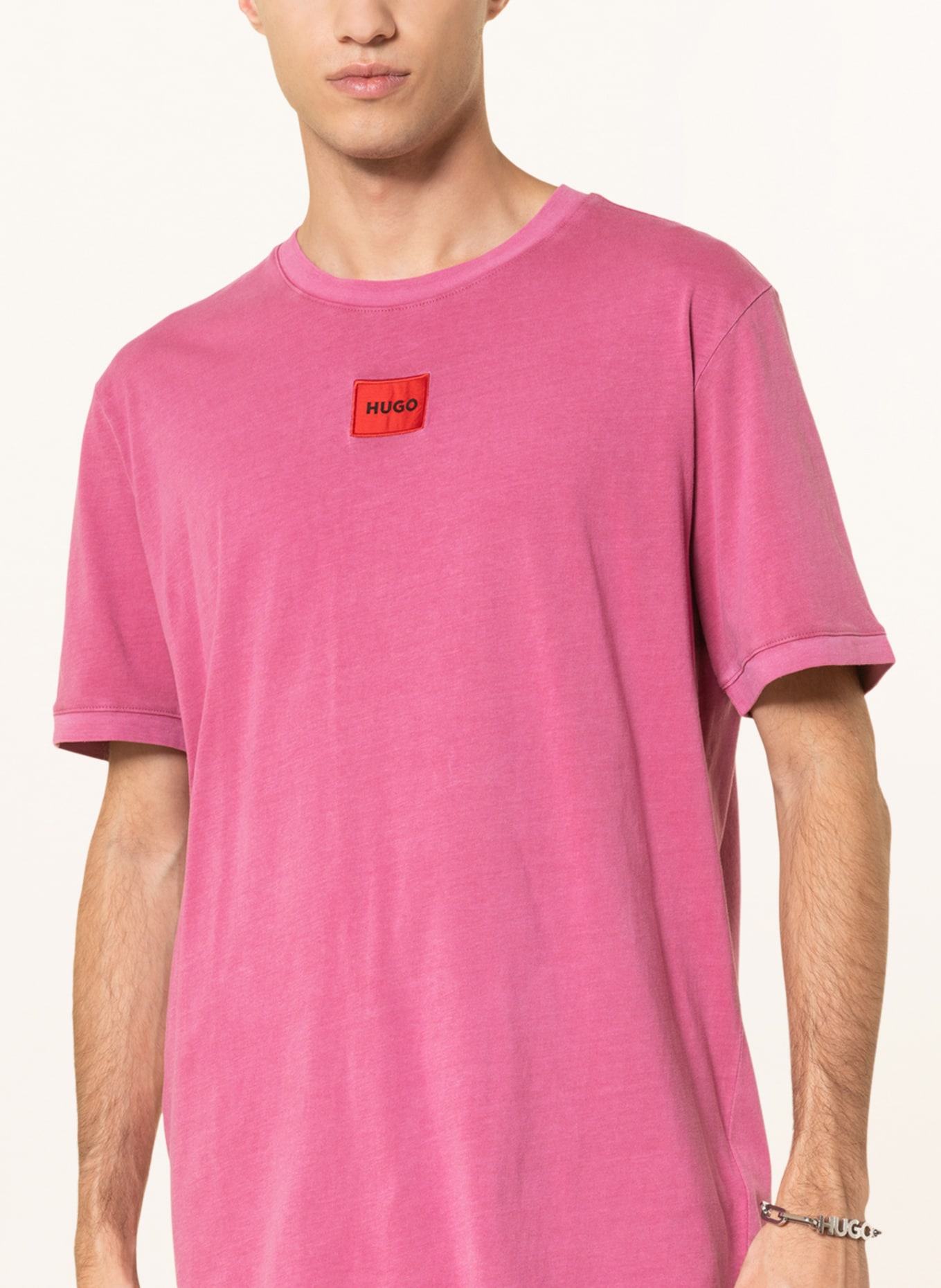 HUGO T-shirt DIRAGOLINO, Color: FUCHSIA (Image 4)