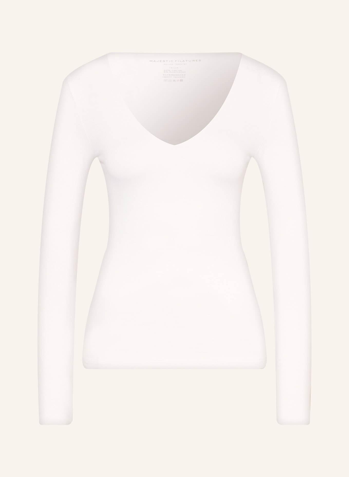 MAJESTIC FILATURES Long sleeve shirt, Color: WHITE (Image 1)