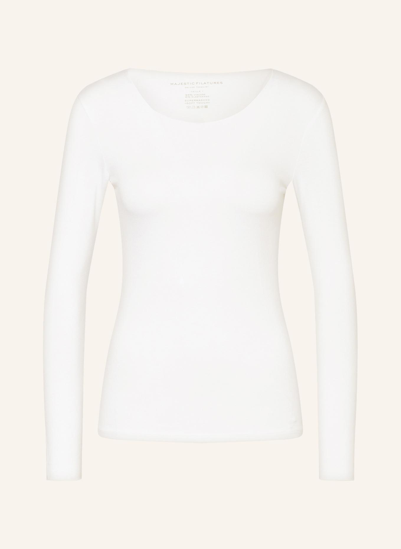 MAJESTIC FILATURES Koszulka z długim rękawem: BIAŁY