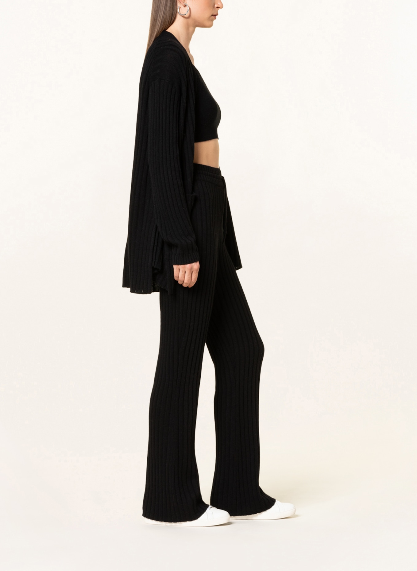 FTC CASHMERE Knit trousers with cashmere , Color: BLACK (Image 4)