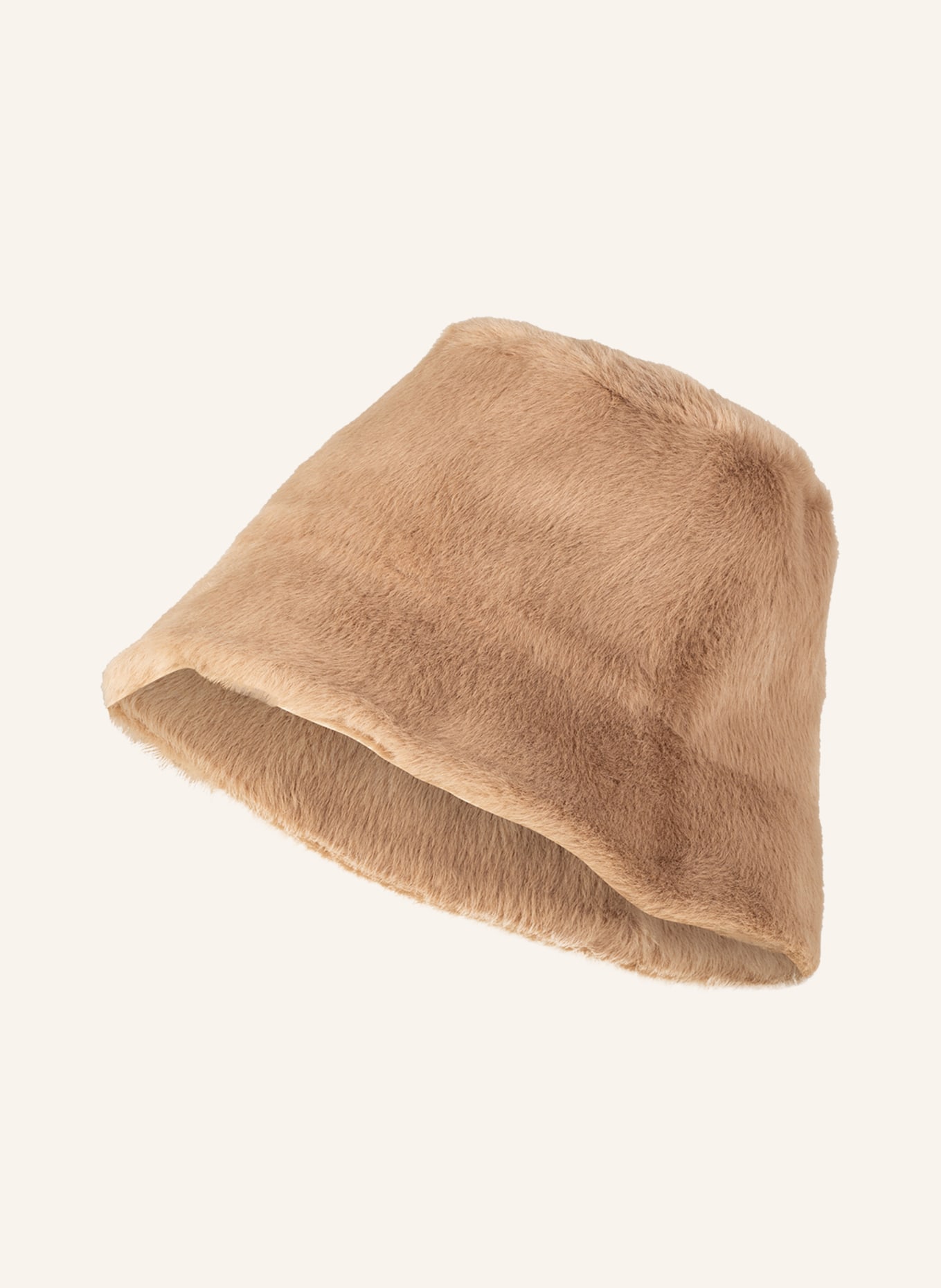 pride TO  BE Bucket hat MIMI in faux fur , Color: LIGHT BROWN (Image 1)