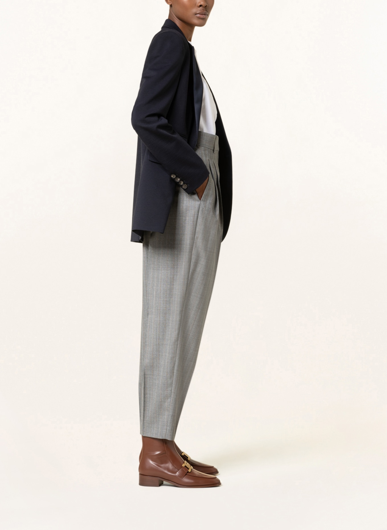 FABIANA FILIPPI Pants, Color: GRAY/ DARK GRAY/ BEIGE (Image 4)