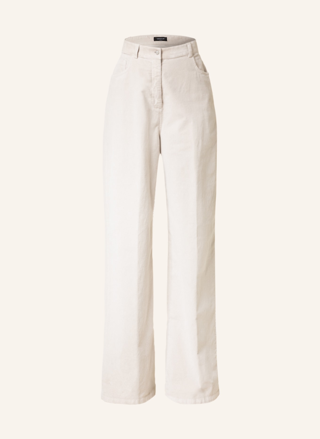 FABIANA FILIPPI Spodnie marlena ze sztruksu, Kolor: KREMOWY (Obrazek 1)