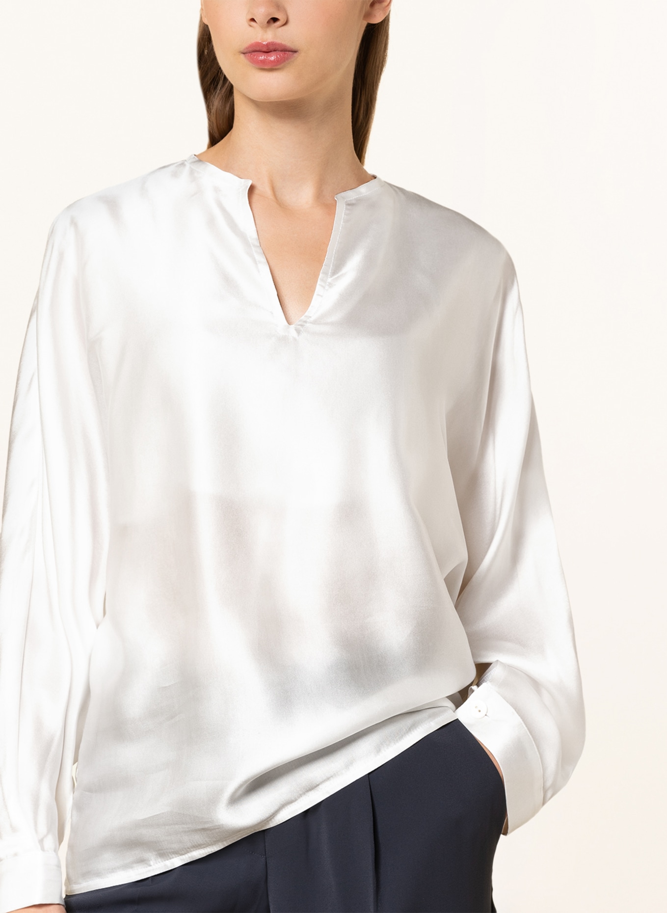 MIRYAM Shirt blouse PEACE with silk , Color: ECRU (Image 4)