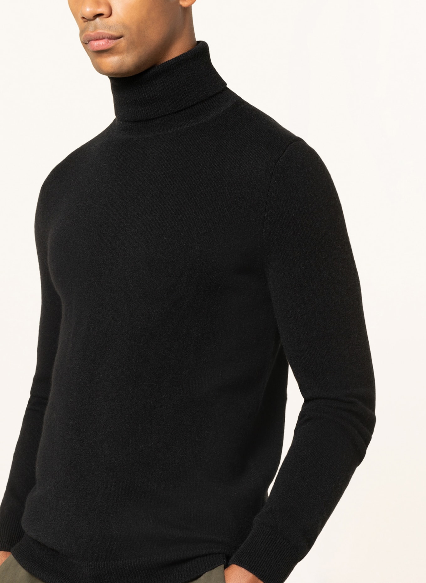 FTC CASHMERE Turtleneck sweater in cashmere, Color: BLACK (Image 4)