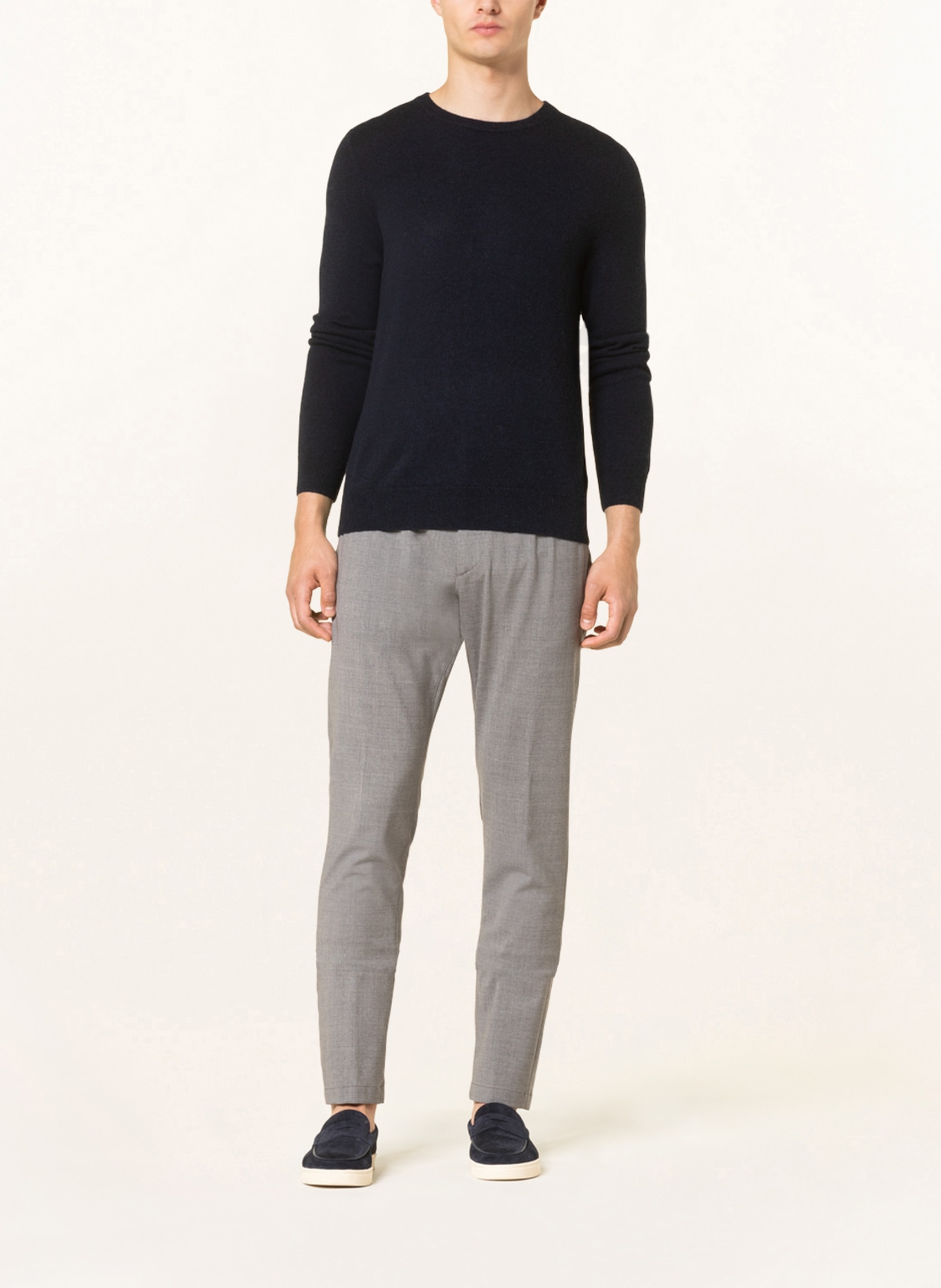 FTC CASHMERE Cashmere-Pullover: DUNKELBLAU