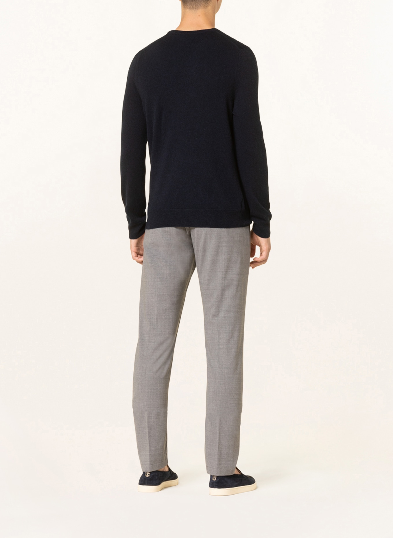 FTC CASHMERE Cashmere-Pullover: DUNKELBLAU