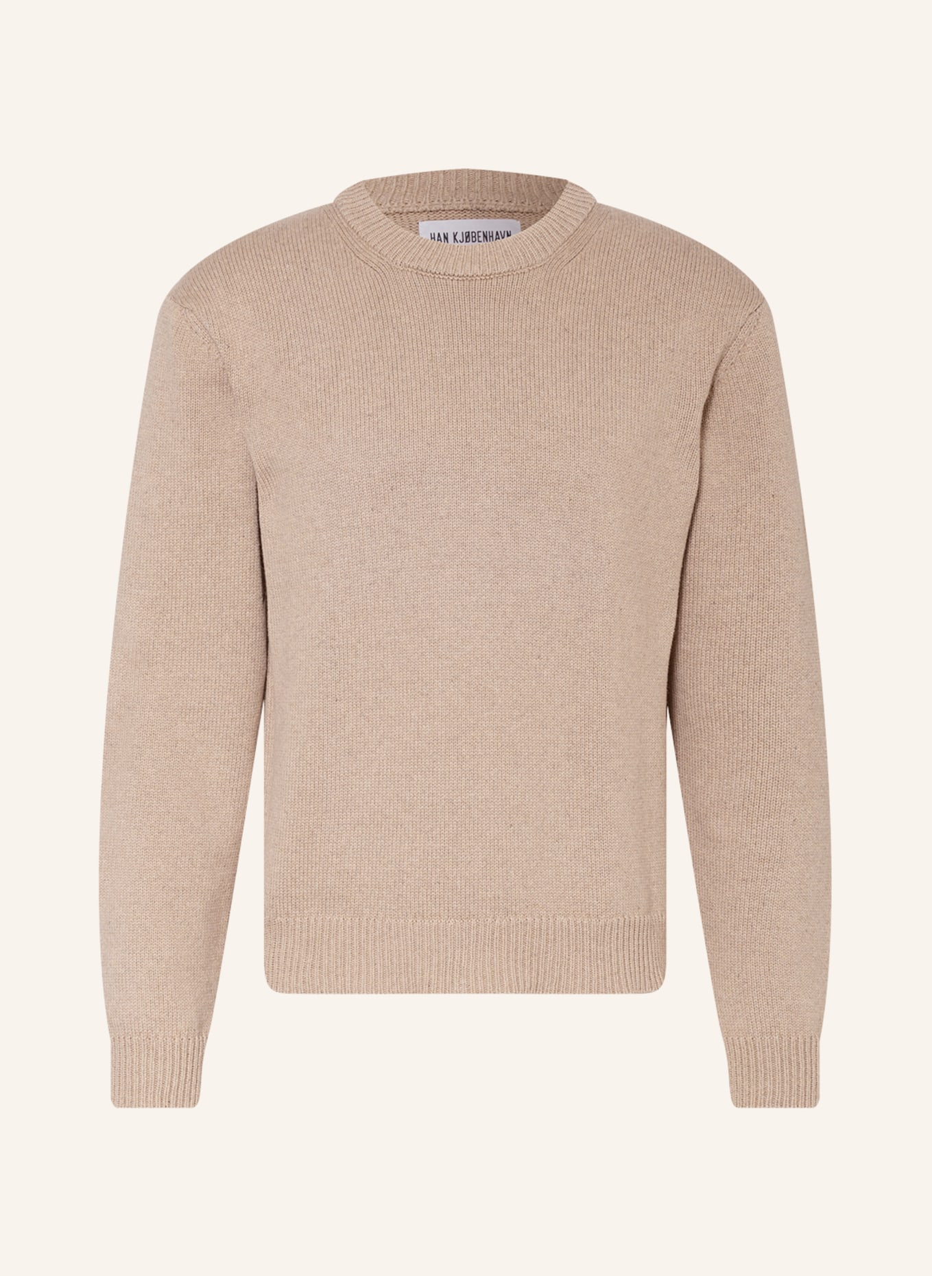 HAN KJØBENHAVN Sweater with cashmere , Color: LIGHT BROWN (Image 1)