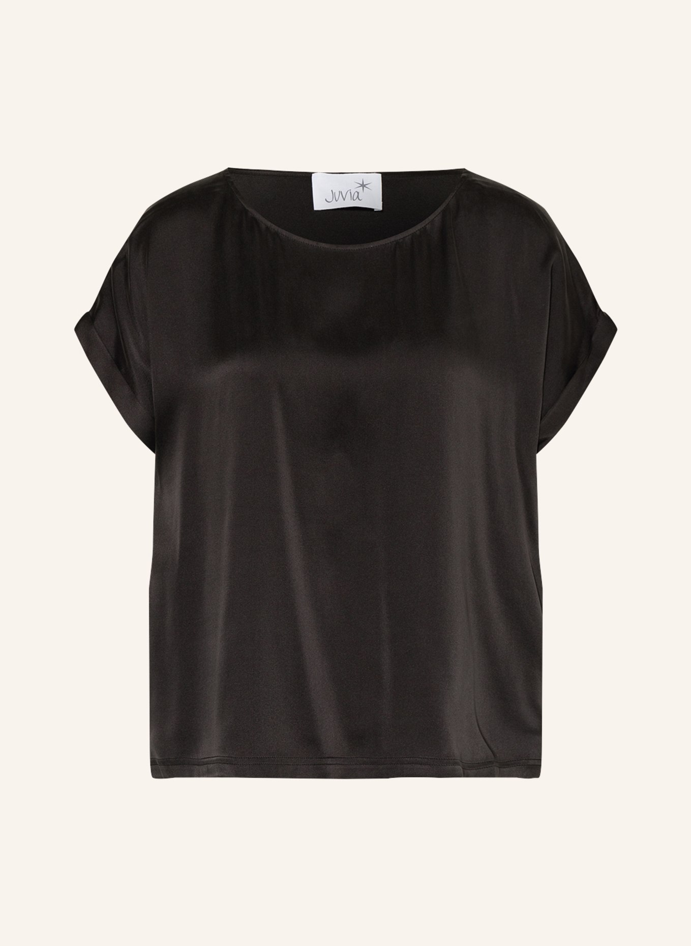 Juvia Blouse-style shirt in silk, Color: BLACK (Image 1)