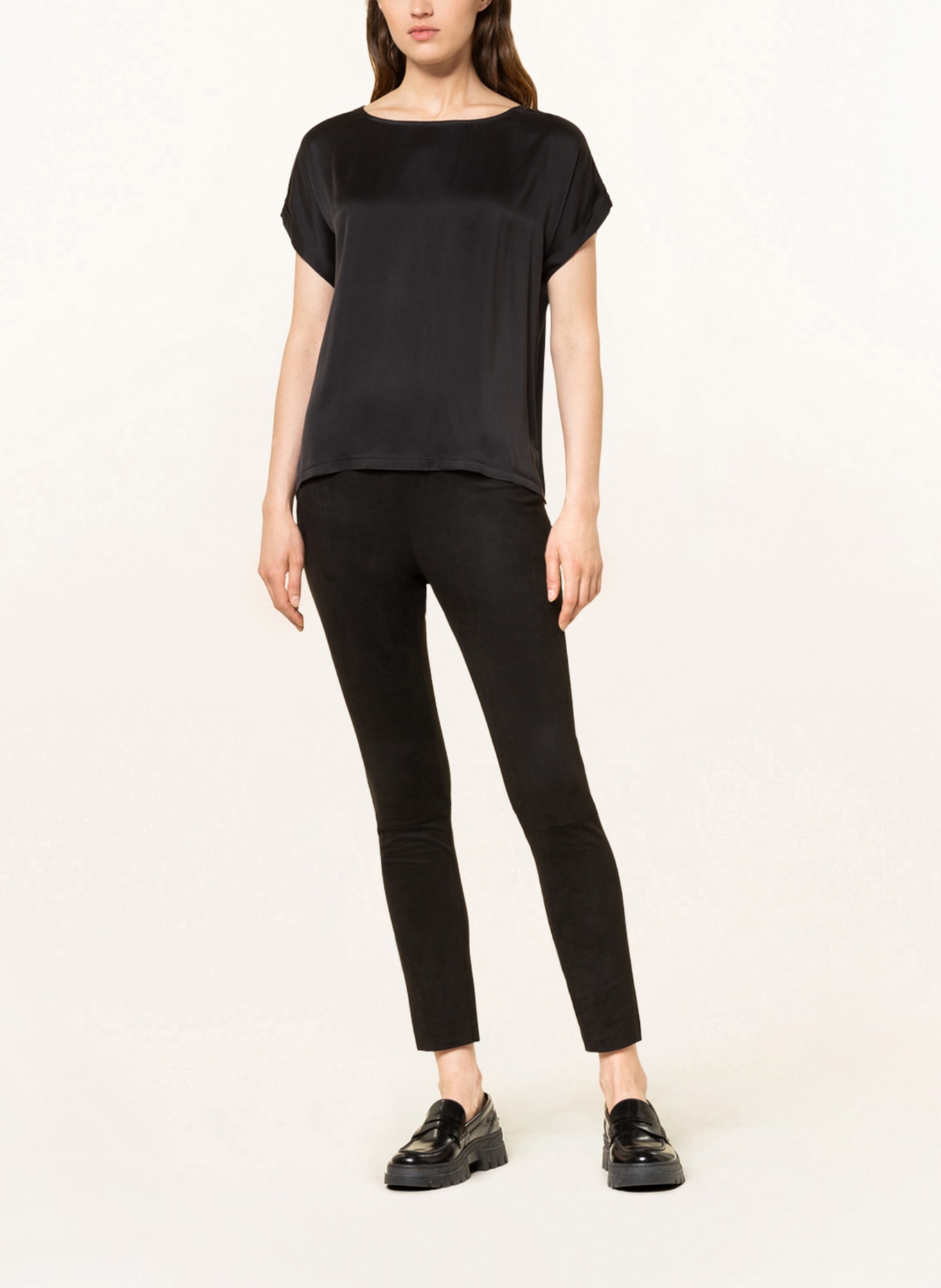 Juvia Blouse-style shirt in silk, Color: BLACK (Image 2)