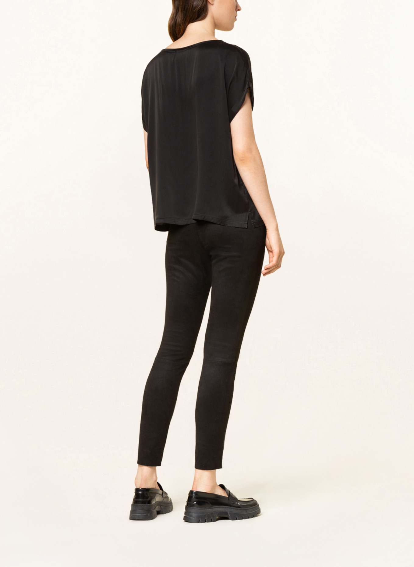 Juvia Blouse-style shirt in silk, Color: BLACK (Image 3)