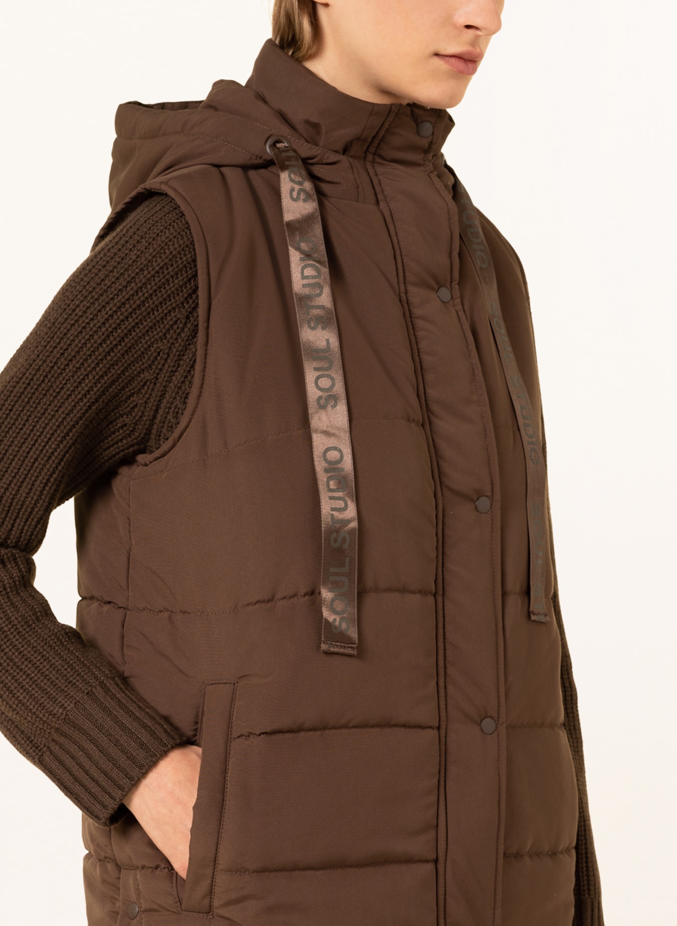 Smith & Soul Quilted vest, Color: BROWN (Image 5)