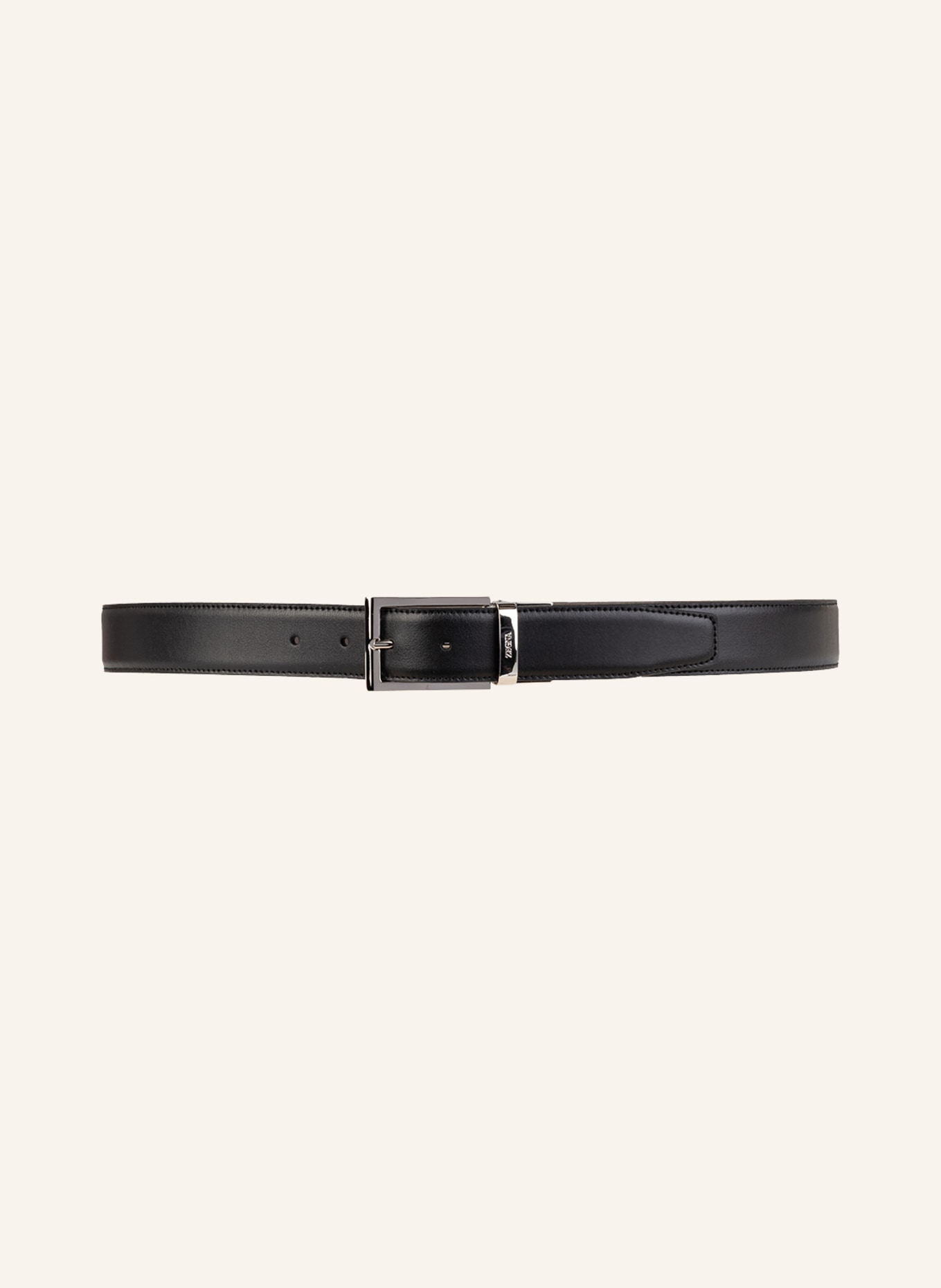 ZEGNA Leather belt, Color: BLACK (Image 2)