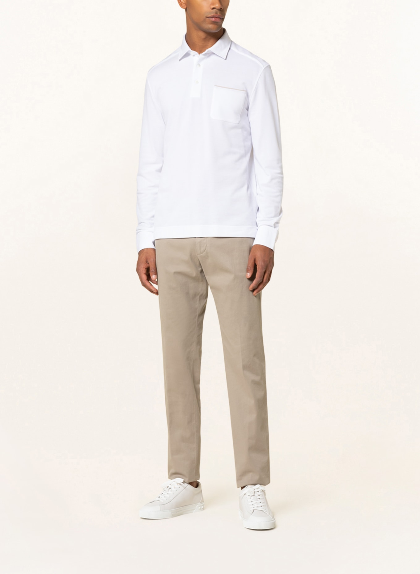 ZEGNA Piqué polo shirt, Color: WHITE (Image 2)