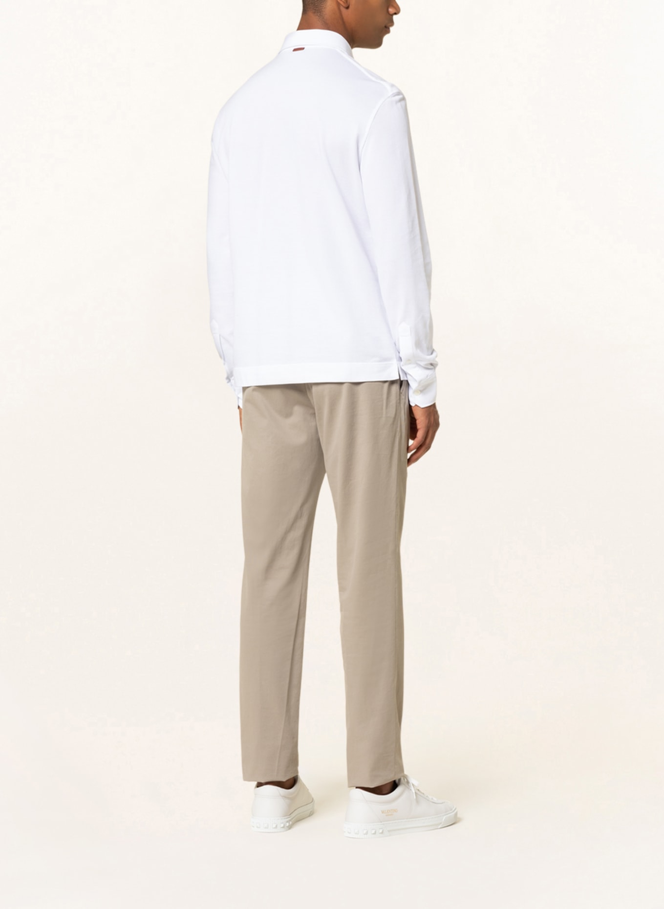 ZEGNA Piqué-Poloshirt, Farbe: WEISS (Bild 3)