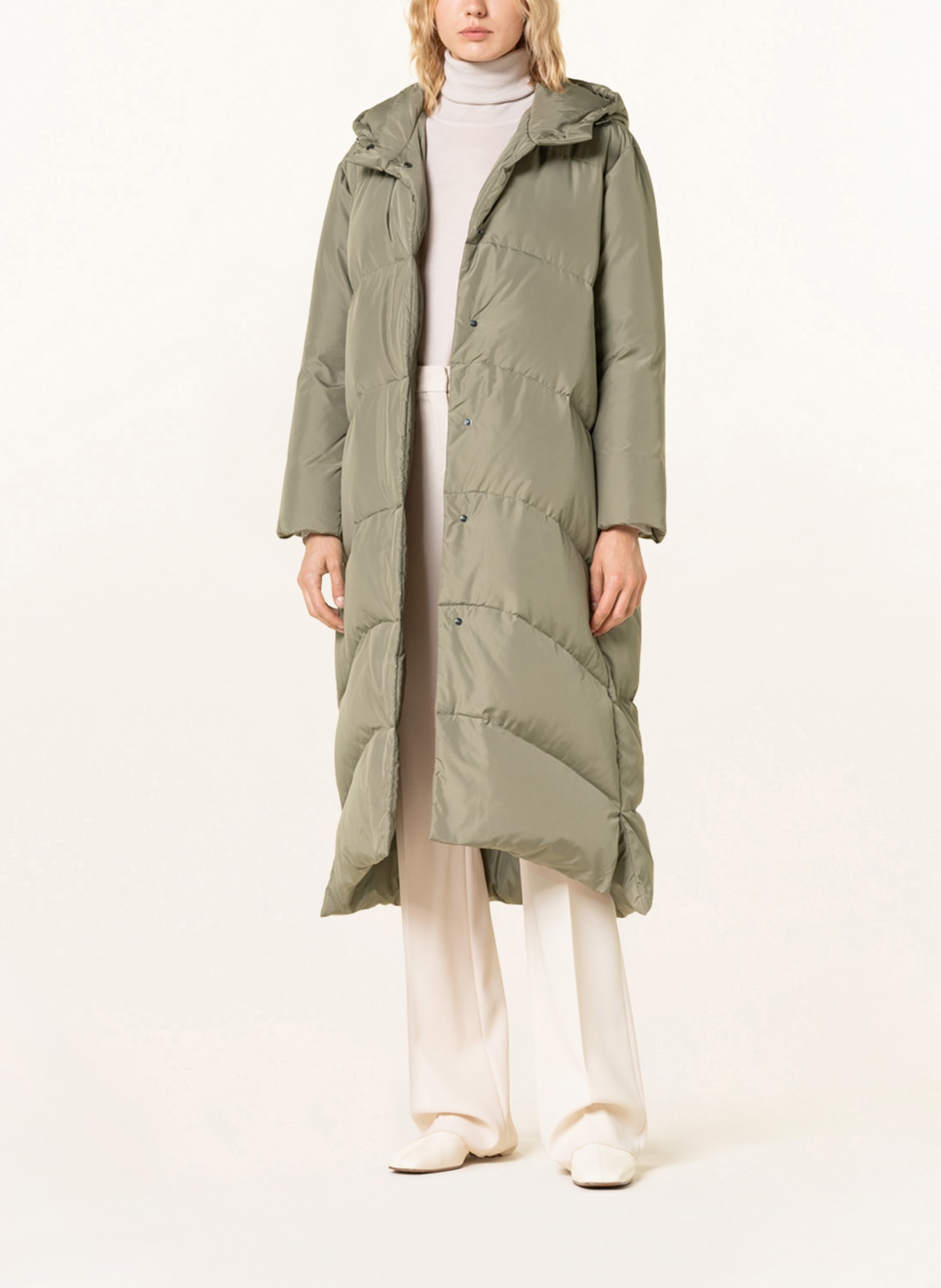 ANTONELLI firenze Down coat POMINO, Color: OLIVE/ KHAKI (Image 2)