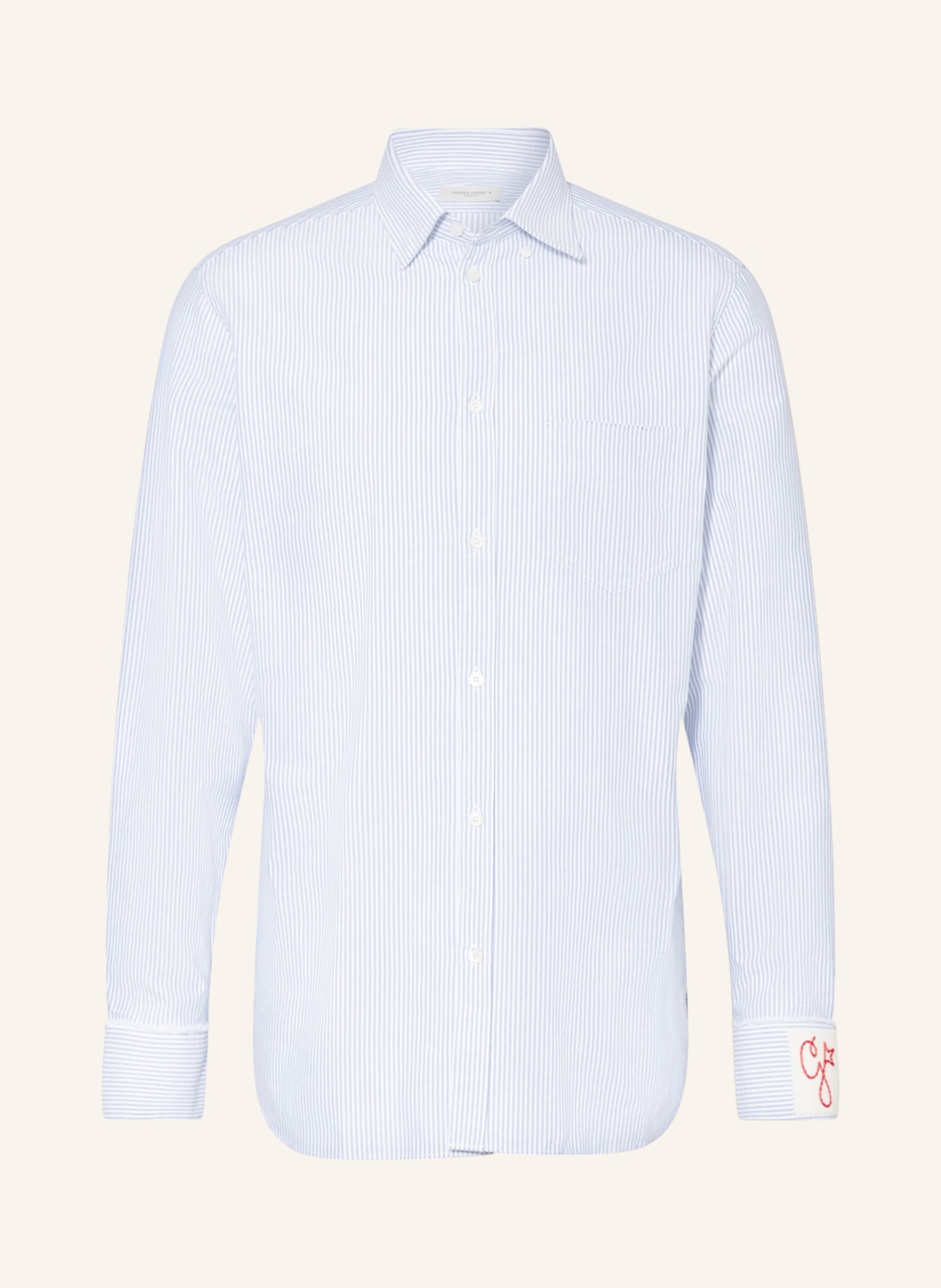GOLDEN GOOSE Oxford shirt regular fit, Color: WHITE/ BLUE (Image 1)