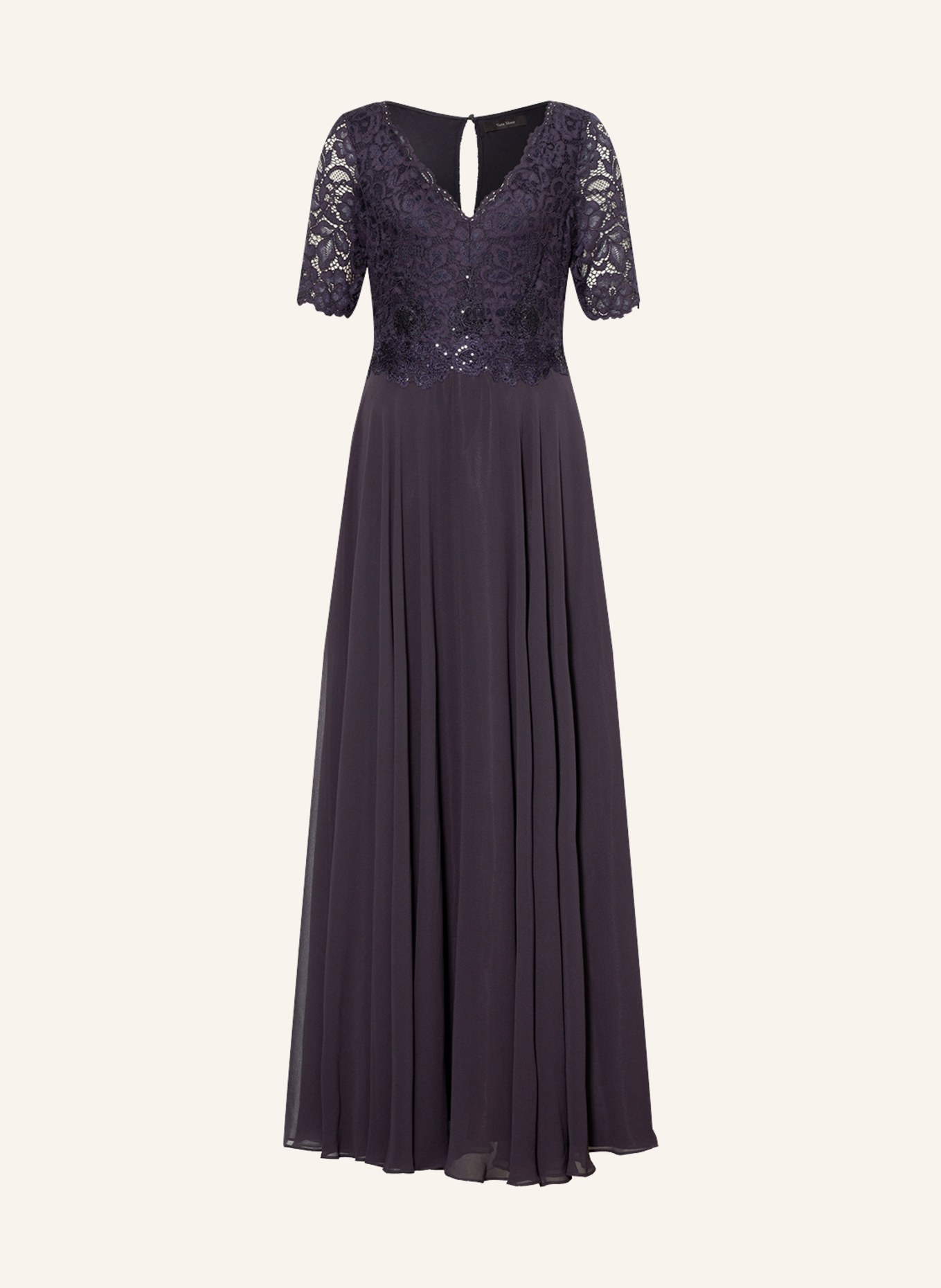 Vera Mont Abendkleid mit Spitze, Farbe: DUNKELBLAU (Bild 1)