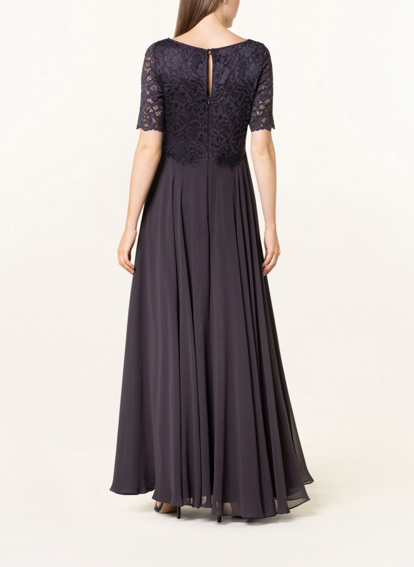 Vera Mont Evening dress with lace, Color: DARK BLUE (Image 3)