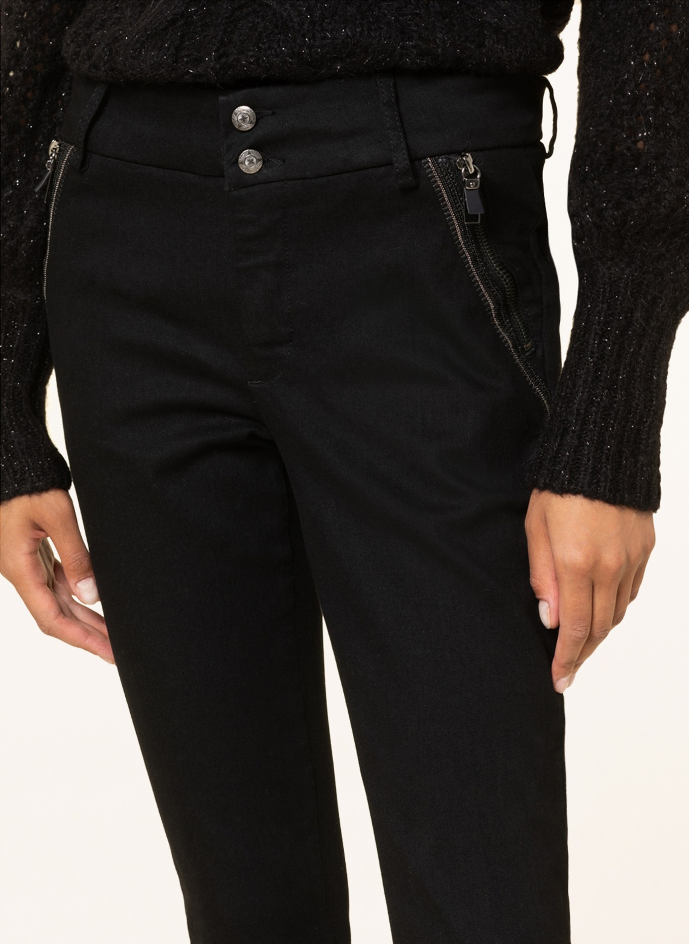 MOS MOSH Skinny Jeans MILTON NERO mit Schmucksteinen, Farbe: 801 BLACK (Bild 5)
