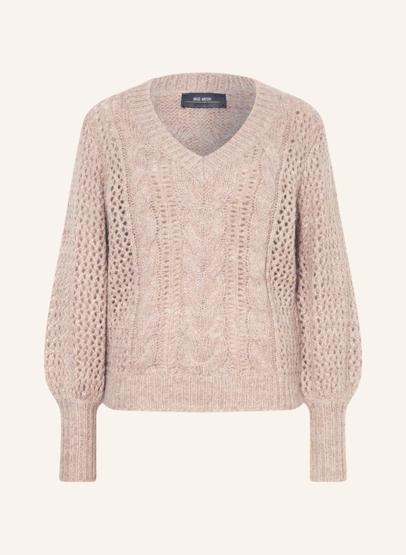 MOS MOSH Sweater IMMA with glitter thread, Color: BEIGE (Image 1)