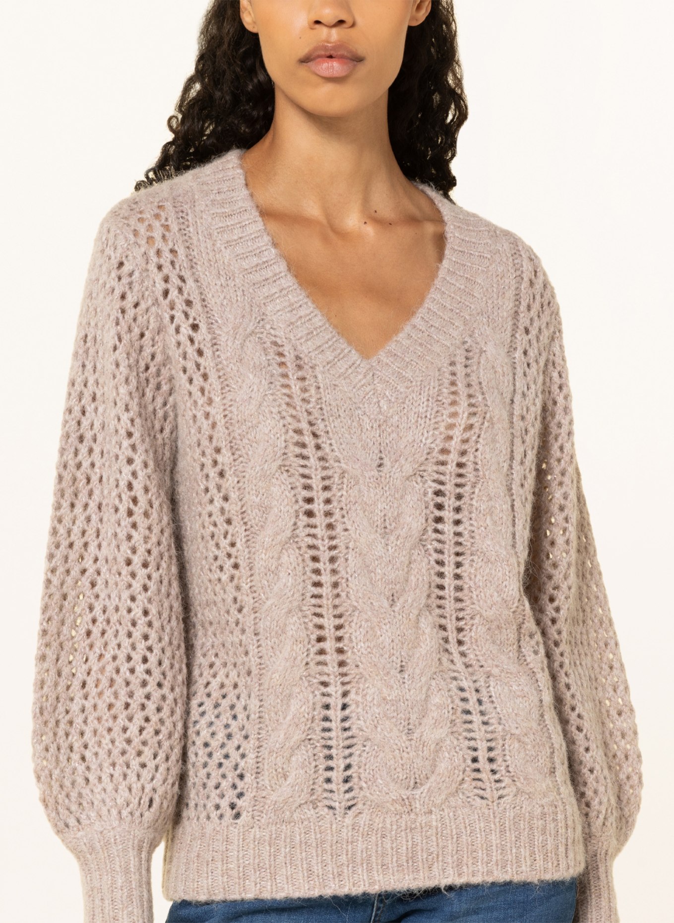 MOS MOSH Sweater IMMA with glitter thread, Color: BEIGE (Image 4)