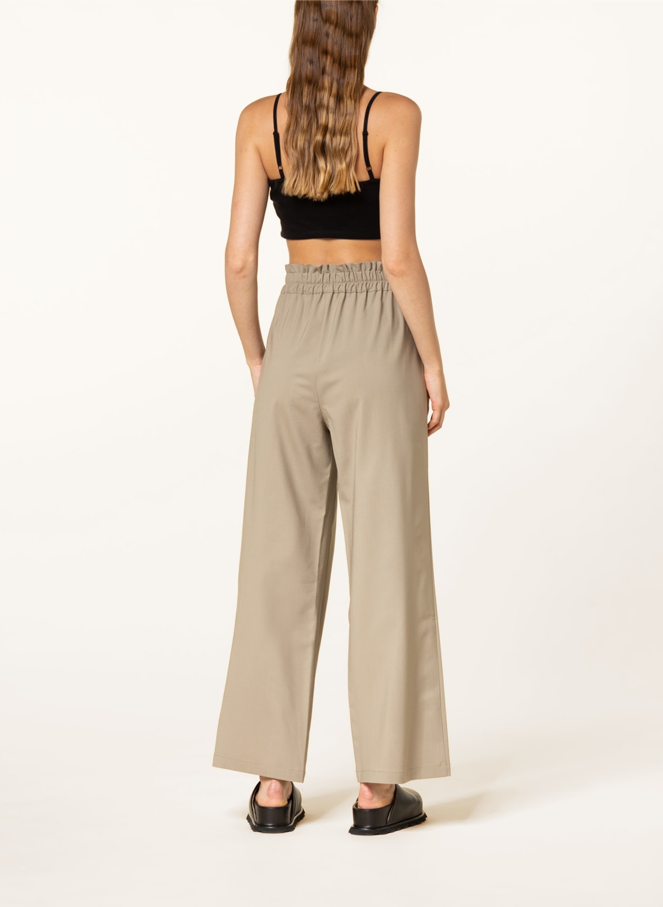 by Aylin Koenig Wide leg trousers , Color: OLIVE (Image 3)