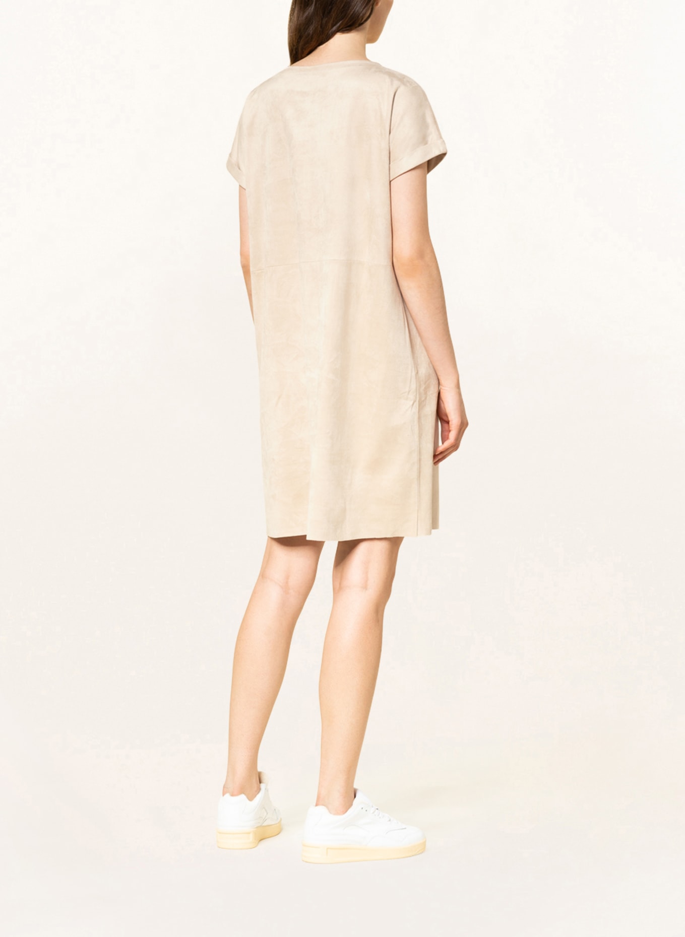 Juvia Dress in leather look, Color: CREAM (Image 3)