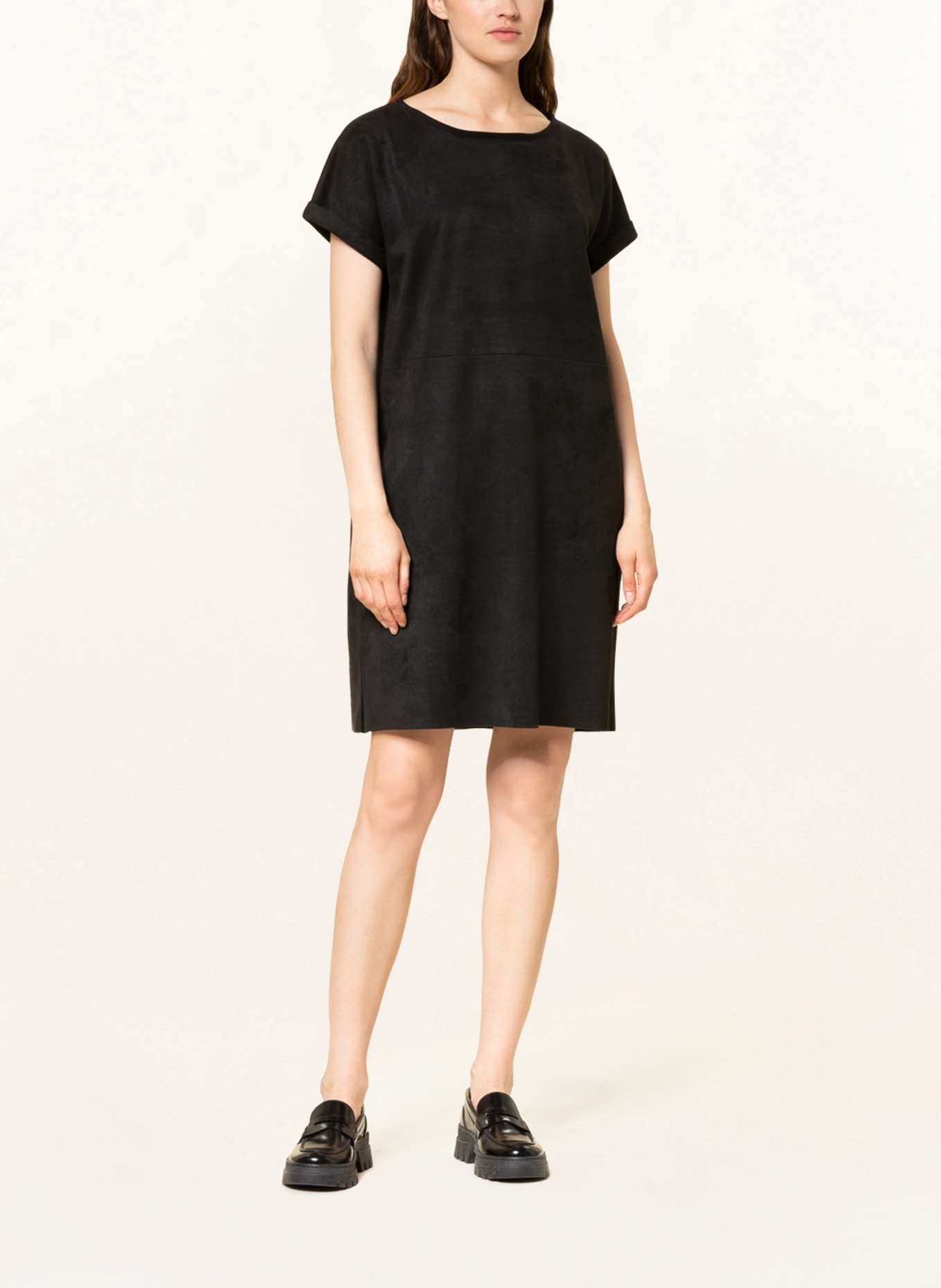 Juvia Kleid in Lederoptik: SCHWARZ