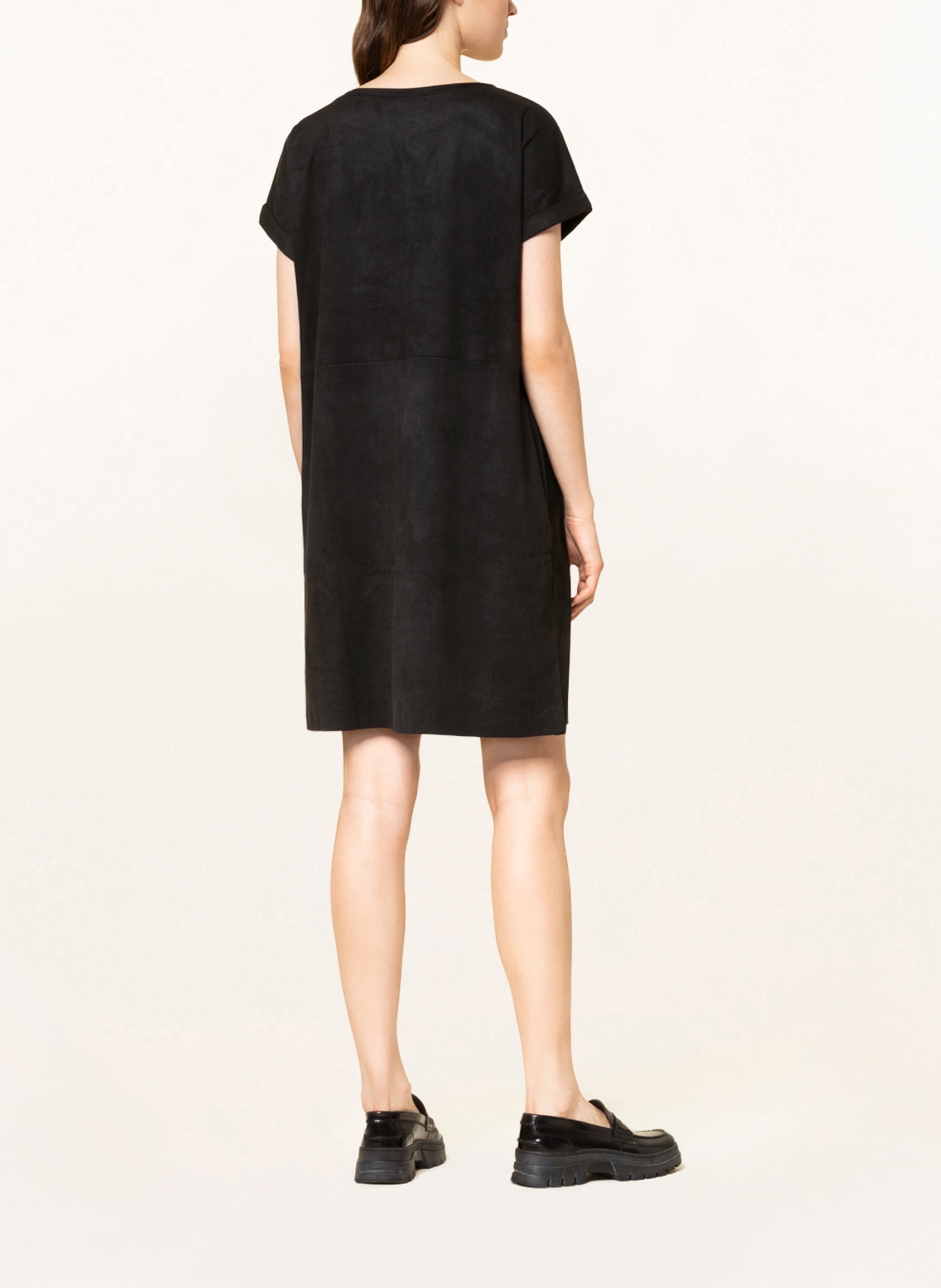 Juvia Kleid in Lederoptik: SCHWARZ