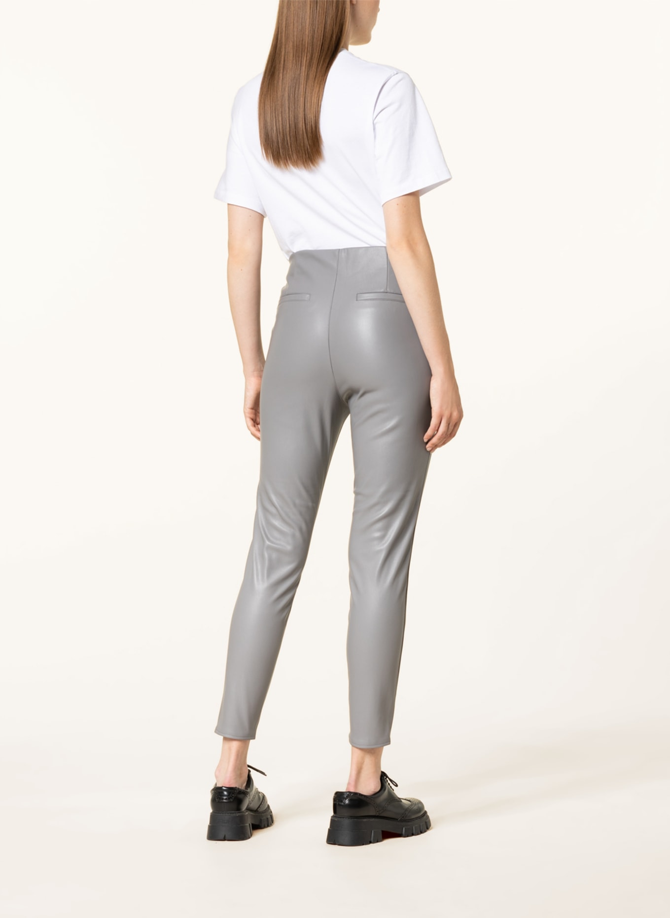 monari Trousers in leather look, Color: GRAY (Image 3)