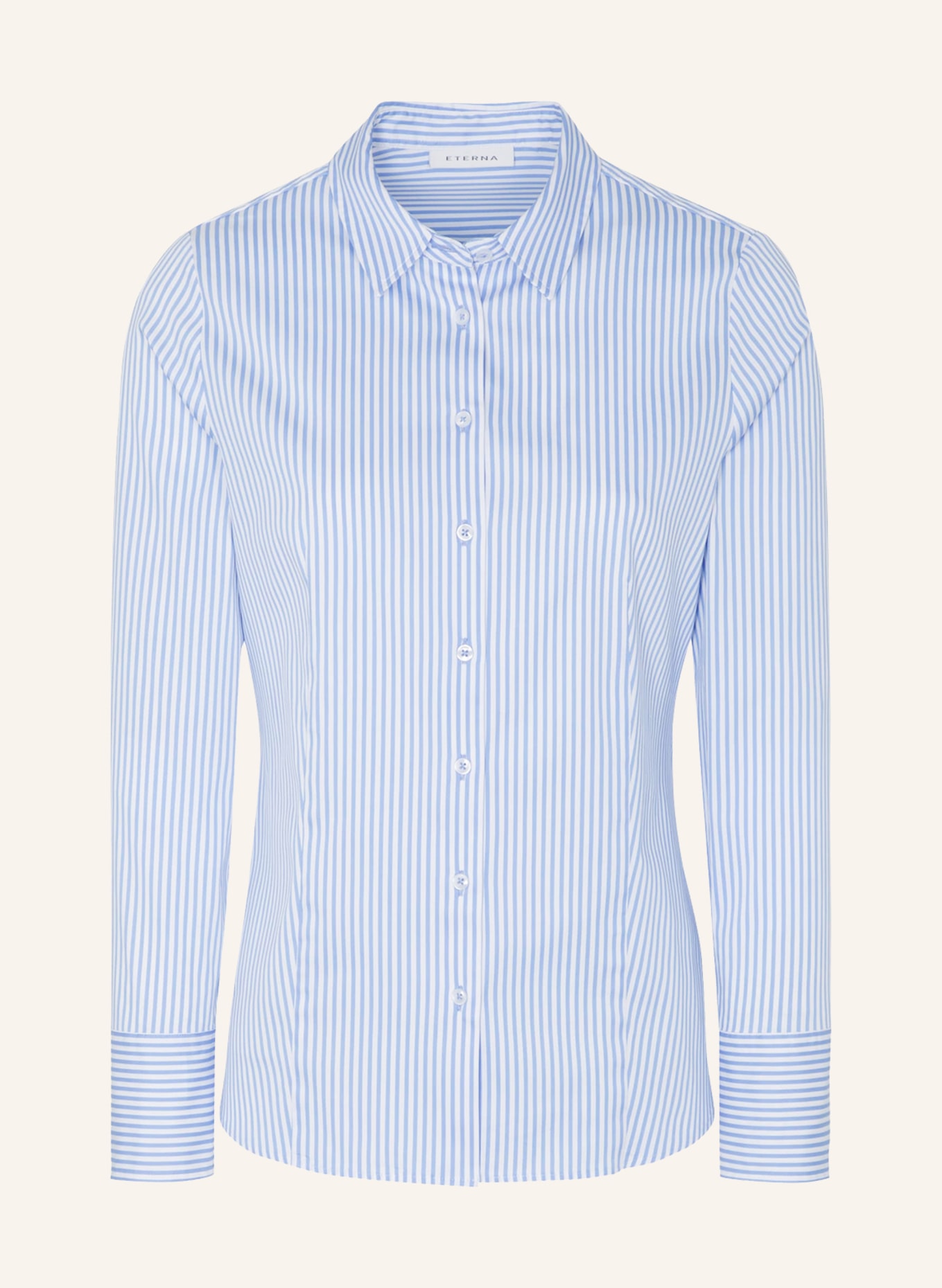 ETERNA Shirt blouse , Color: WHITE/ LIGHT BLUE (Image 1)