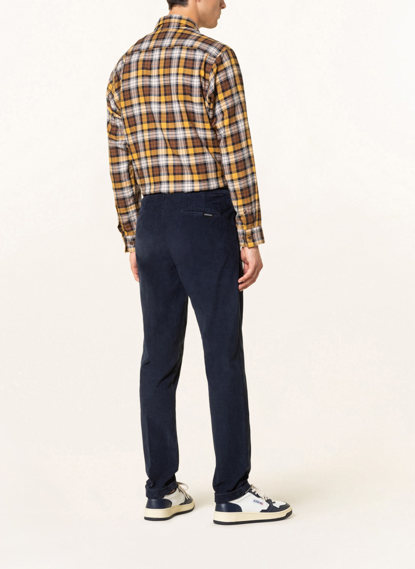 STROKESMAN'S Corduroy trousers LEO in jogger style slim fit , Color: DARK BLUE (Image 3)