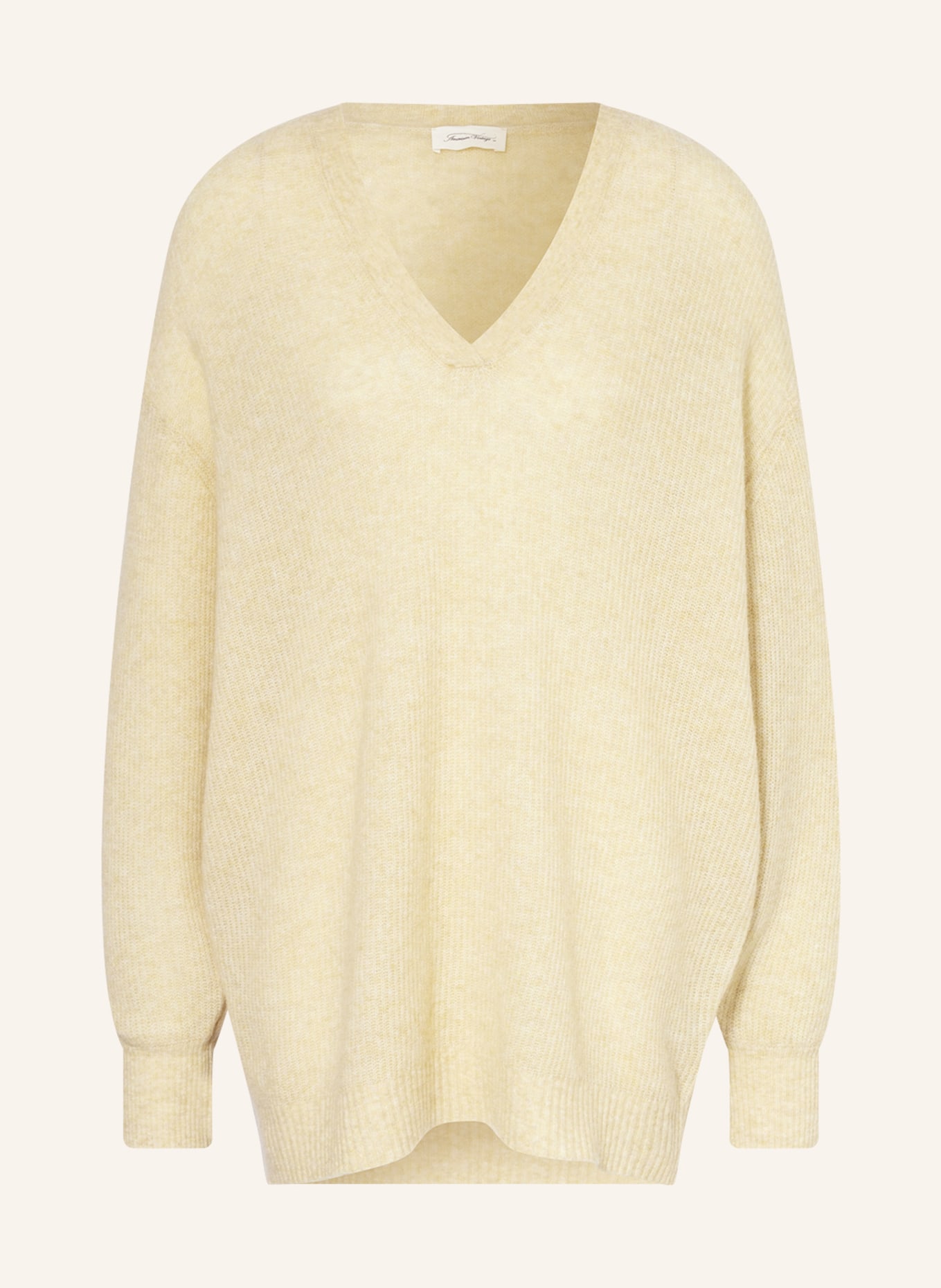 American Vintage Sweater with linen, Color: LIGHT YELLOW (Image 1)